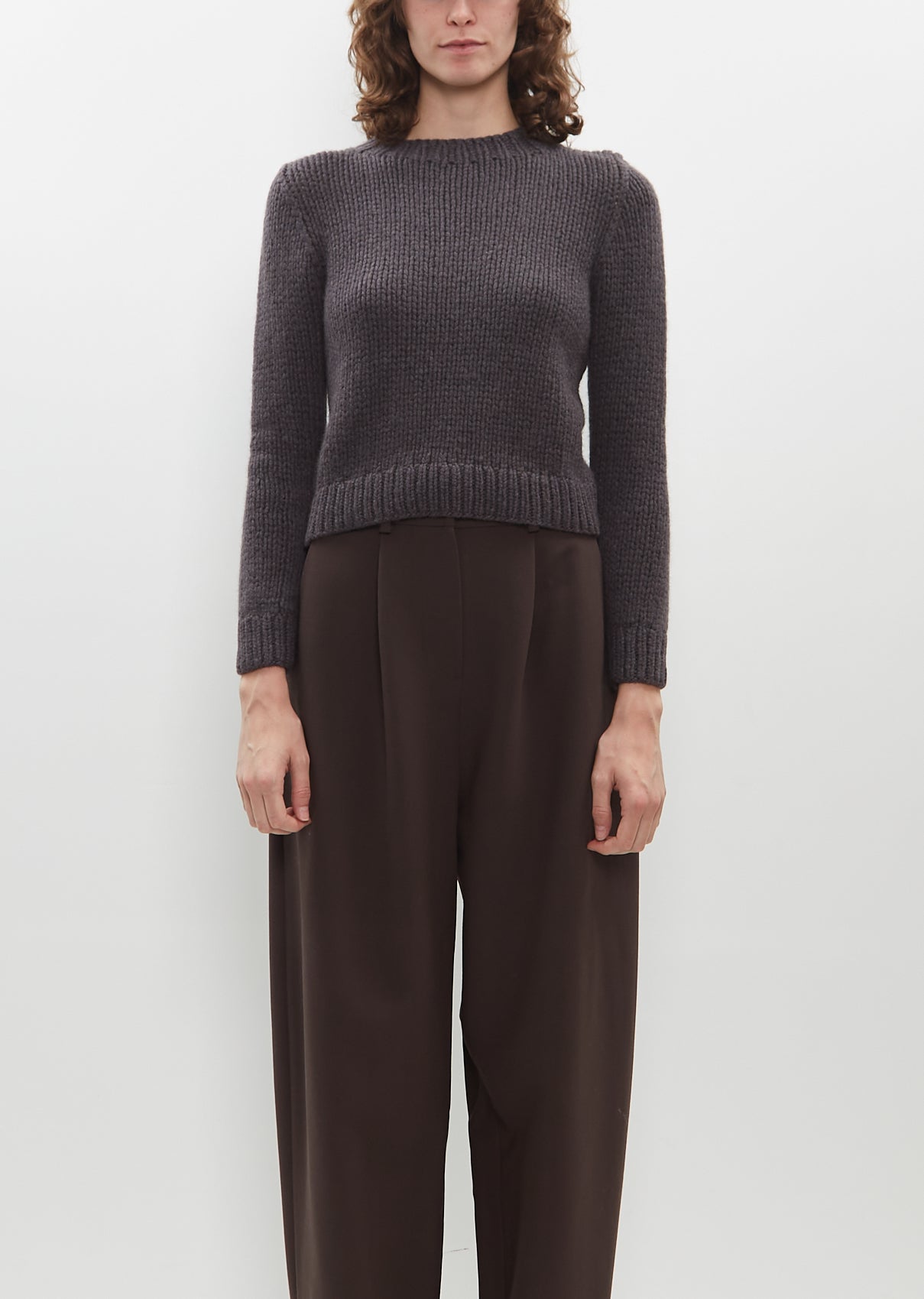 WOMMELSDORFF Giny Cashmere Sweater — Dark Taupe