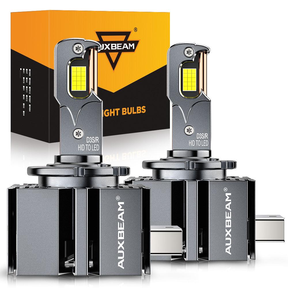 AUXBEAM ?D3 D3S D3R LED Headlight Bulbs 70W 22000LM D PRO Series HID Replacement 6500K Cool White 2 Bulbs