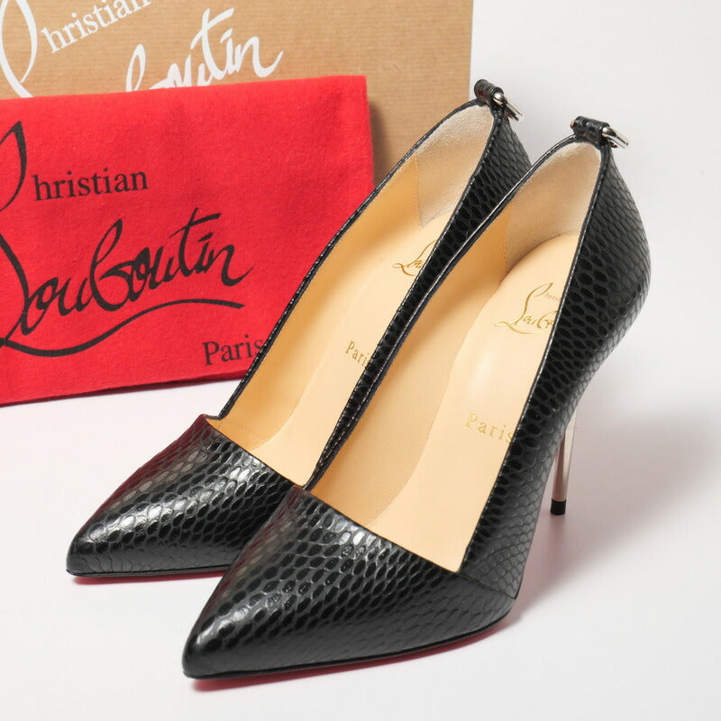 Christian Louboutin pumps 1210153 Calf leather Black metal Women 36 Used Authentic