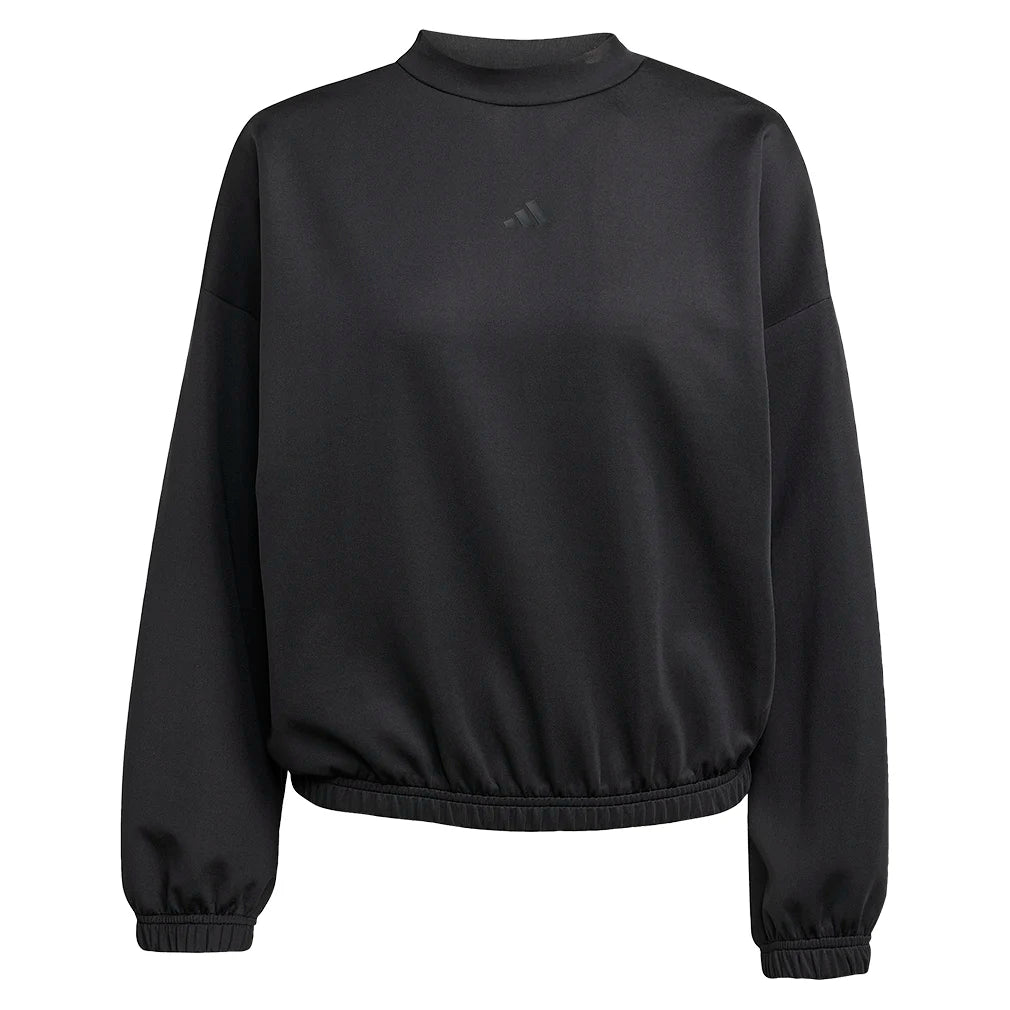 ADIDAS Women`s Motion Essentials Cover Up Training Sweatshirt Black