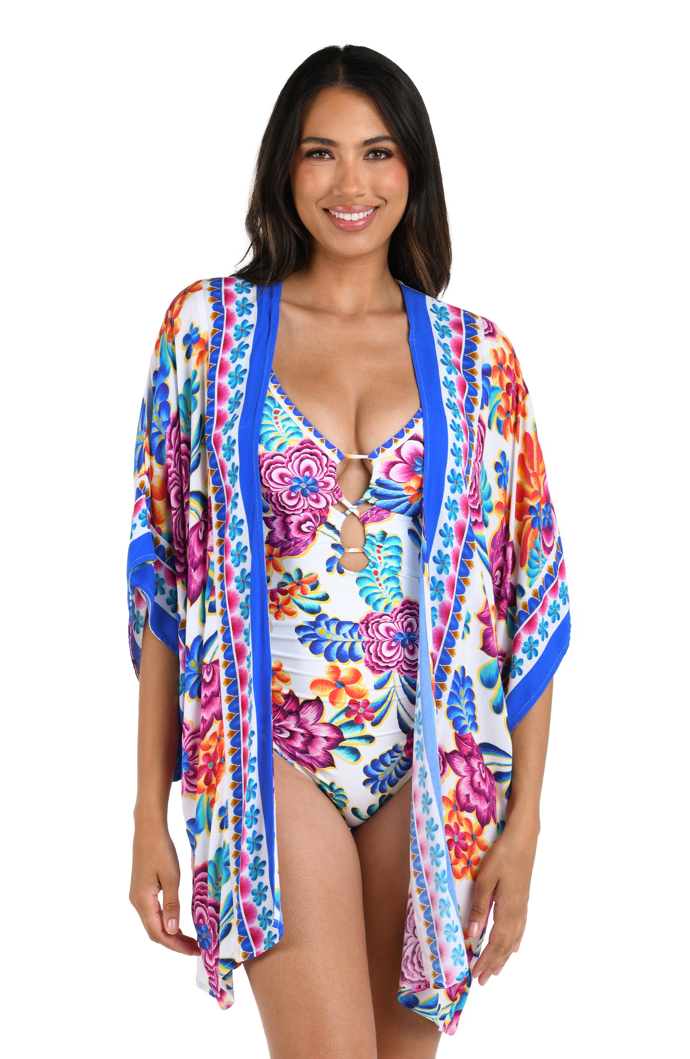 LA BLANCA Flor De Paradiso Kimono Cover Up   FINAL SALE