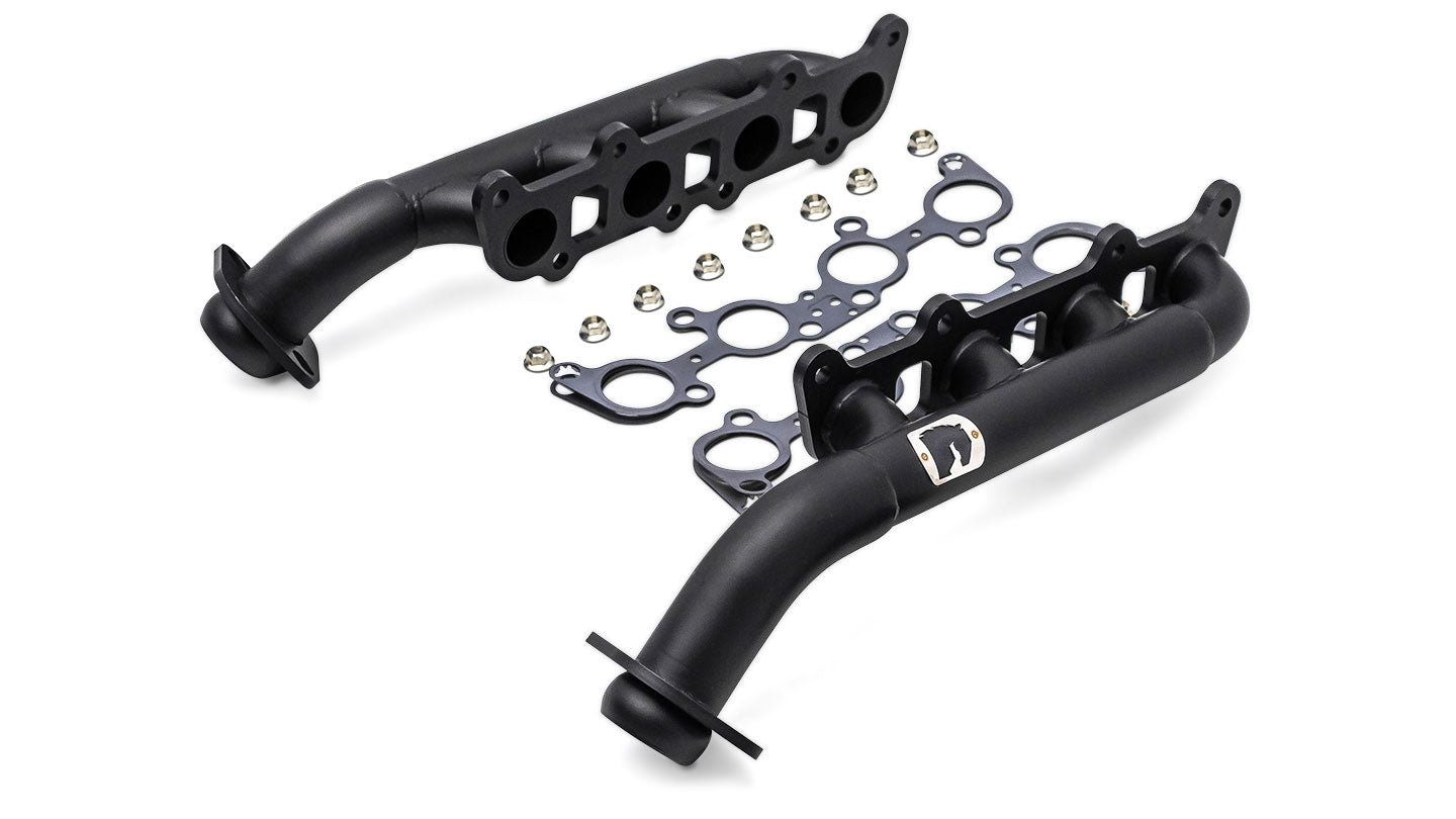 TOMS OFFROAD Black Ceramic Headers for Early Bronco 5.0L Coyote Conversion