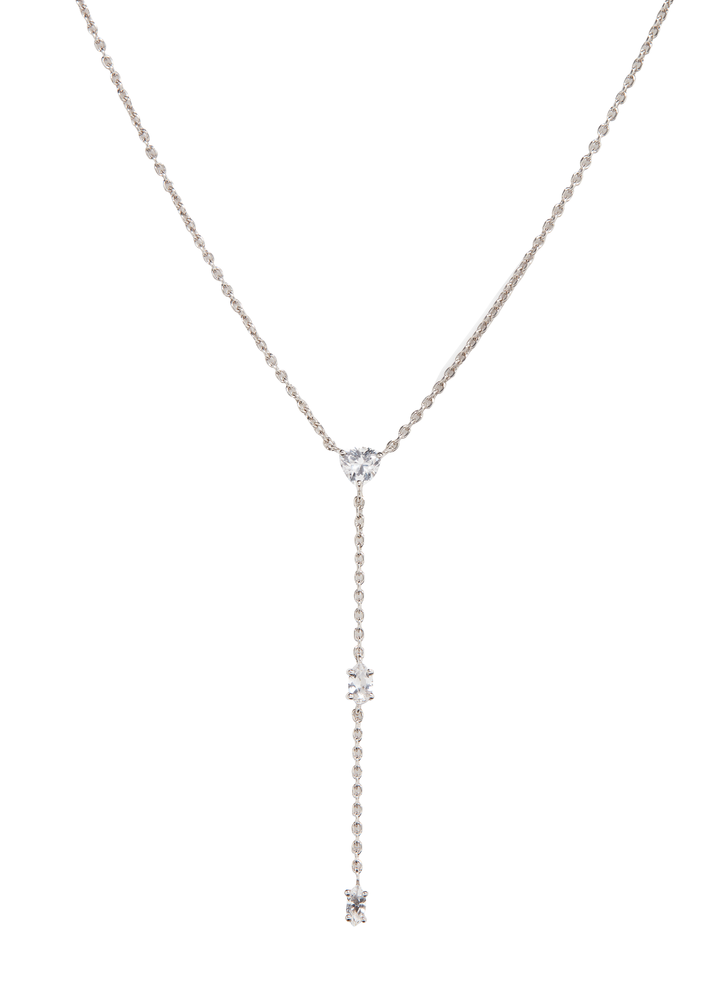 DORSEY CELESTE LARIAT NECKLACE  SILVER