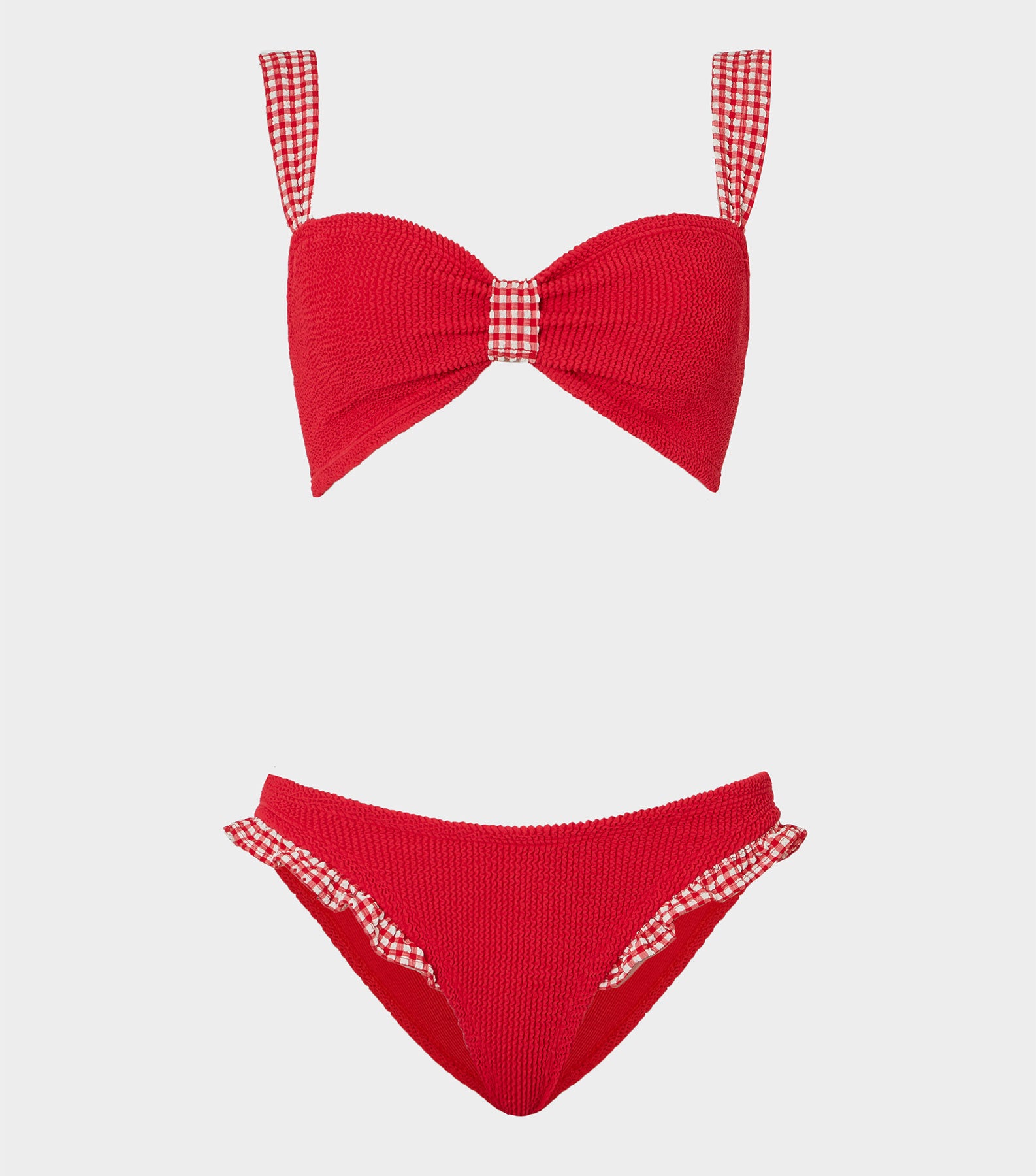 HUNZA G Loretta Bikini   Red Gingham