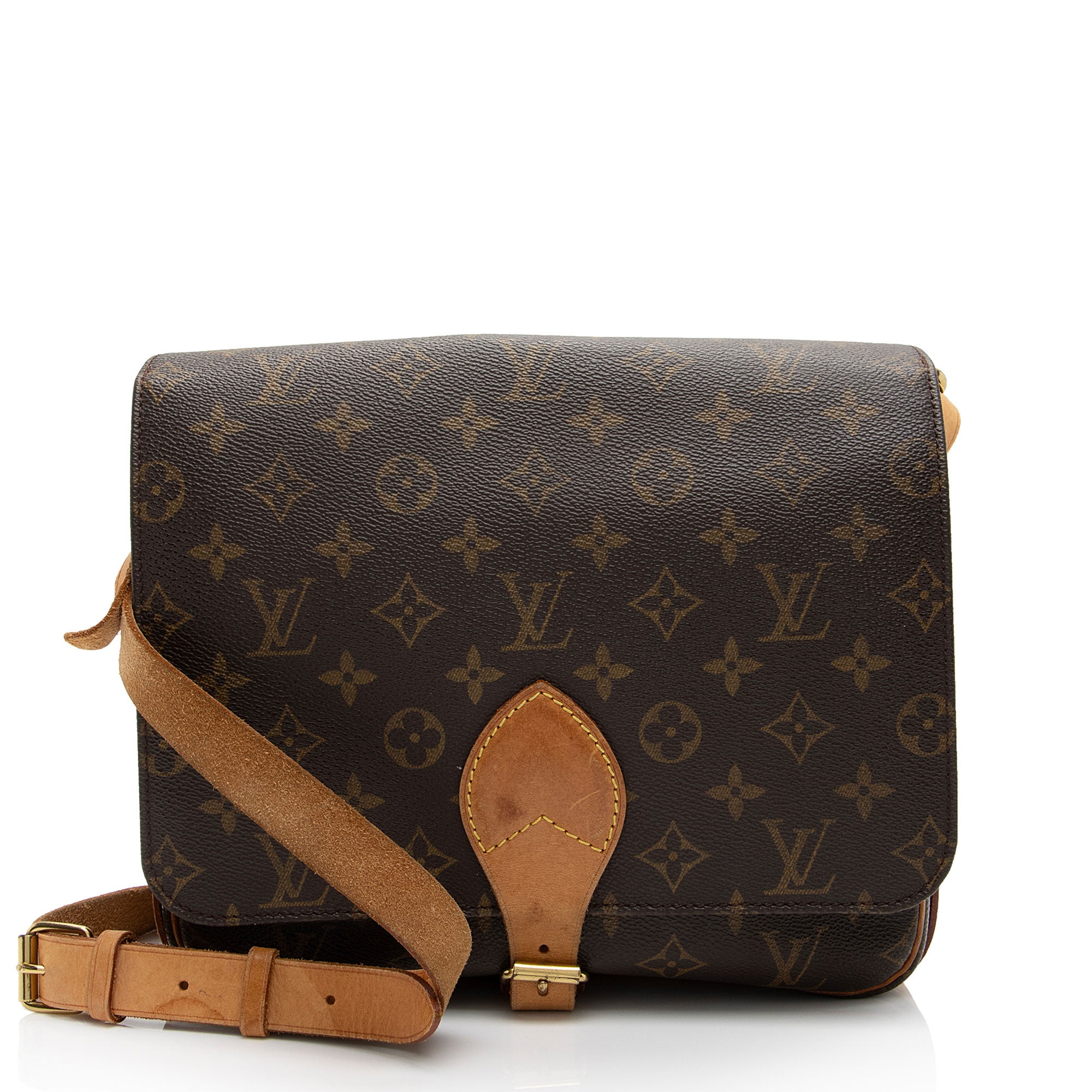 Louis Vuitton Vintage Monogram Canvas Cartouchiere GM Shoulder Bag (SHF yJImEg)