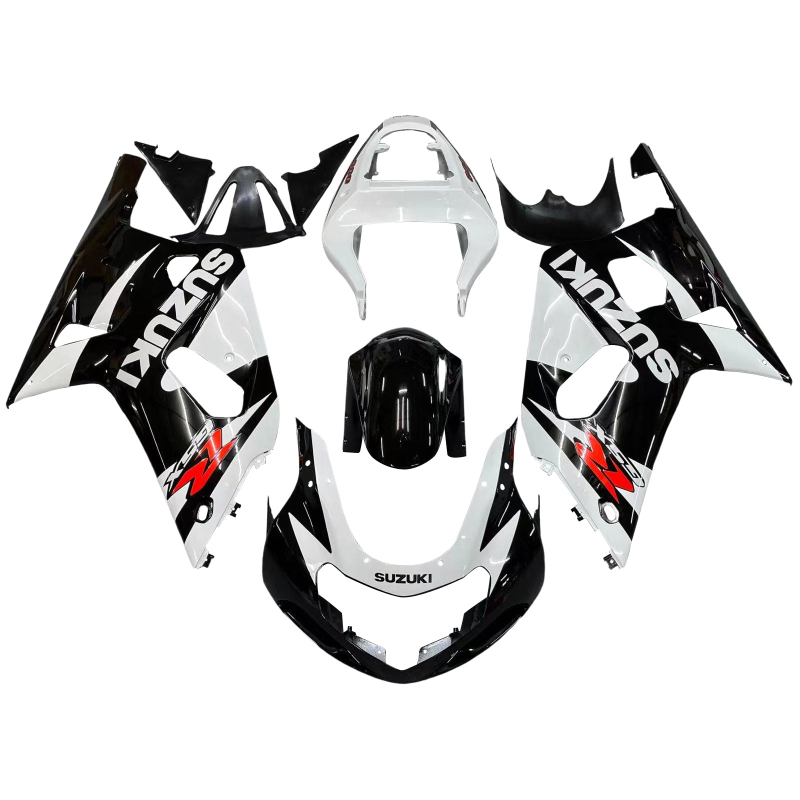 VIPIH Fairings 2001 2003 Suzuki GSXR 600 Black & White GSXR  Generic