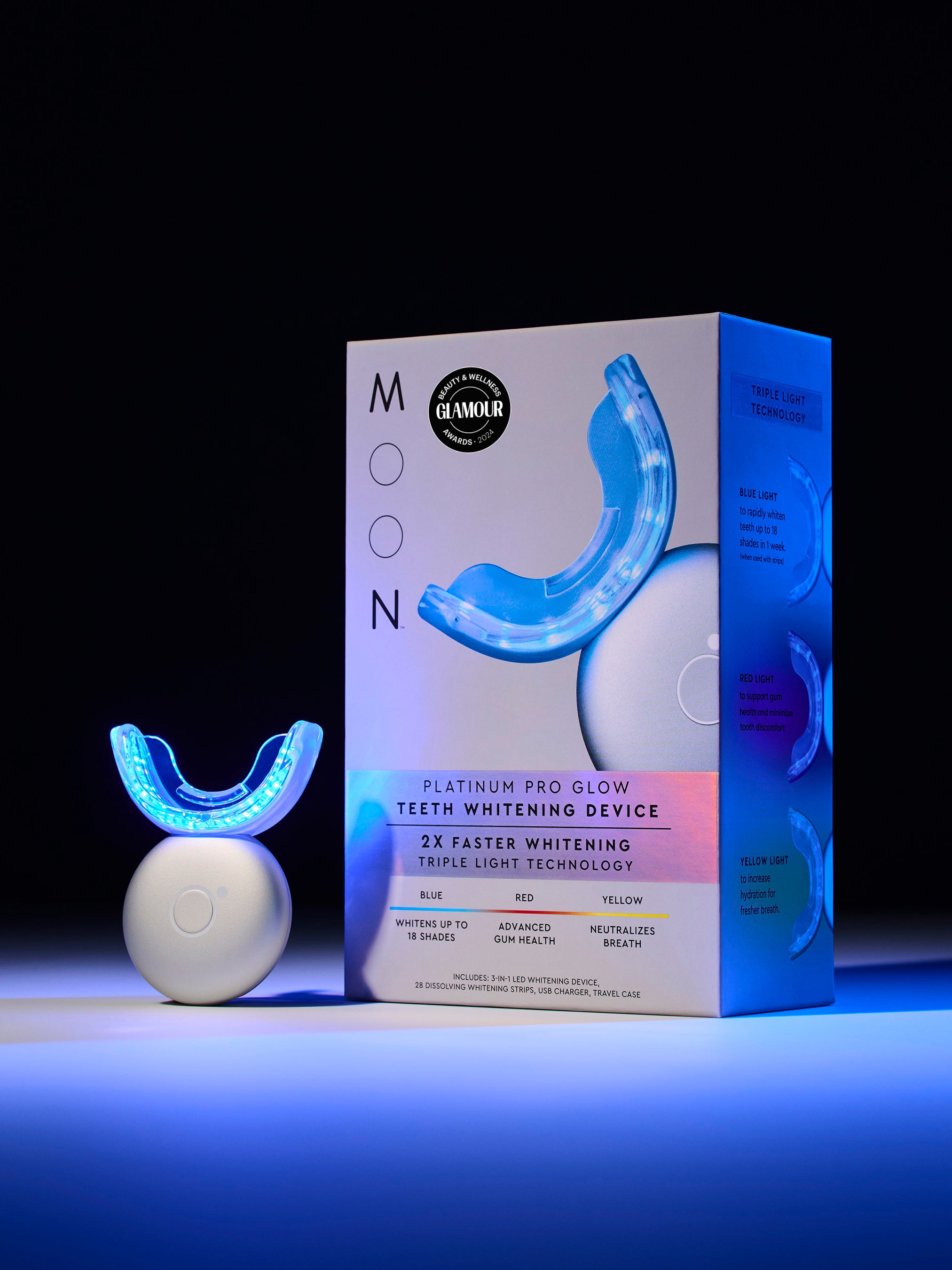 MOONORALCARE Platinum Pro Glow Teeth Whitening Device