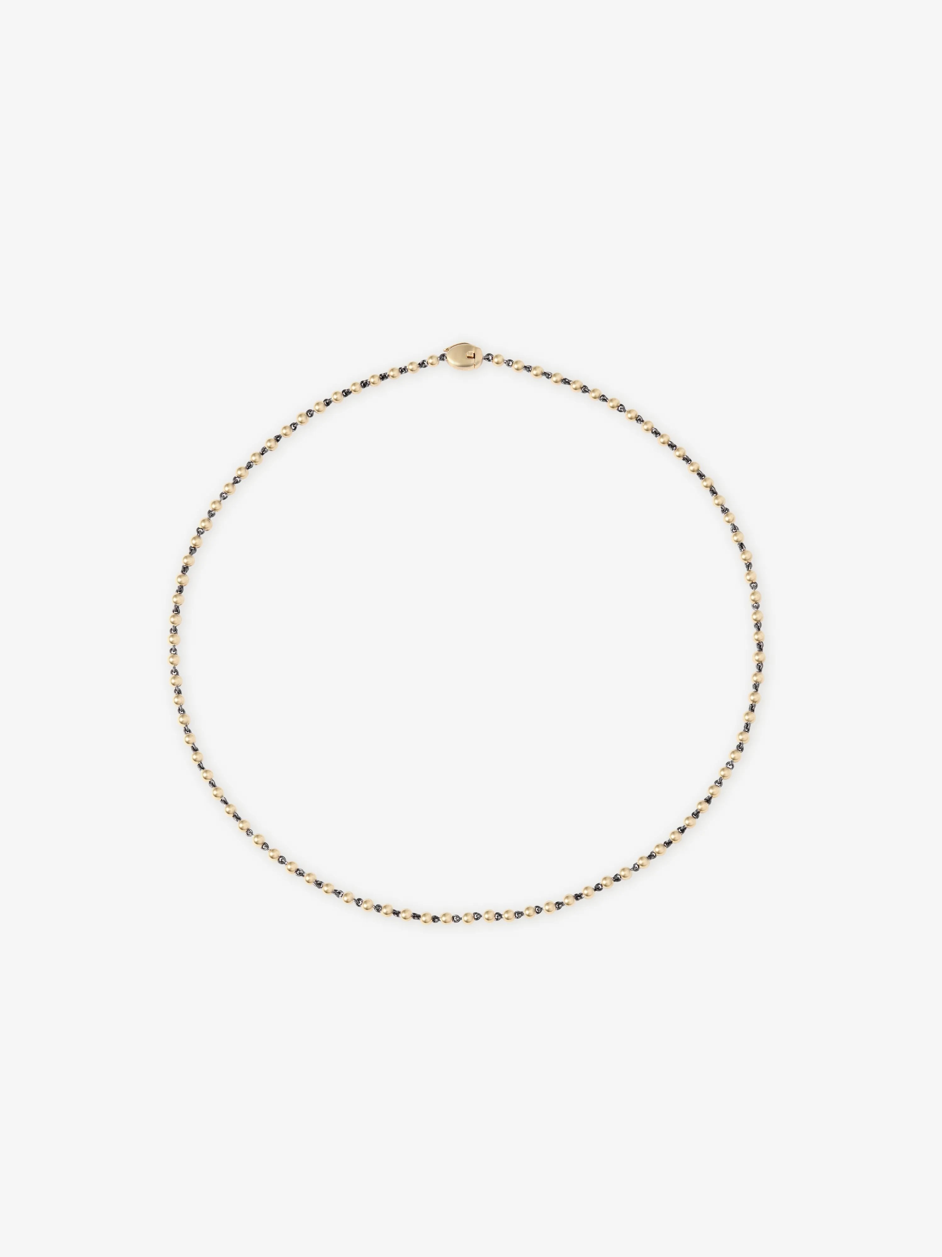 JESSICA MCCORMACK Micro Ball n Chain Yellow Gold 16" Necklace
