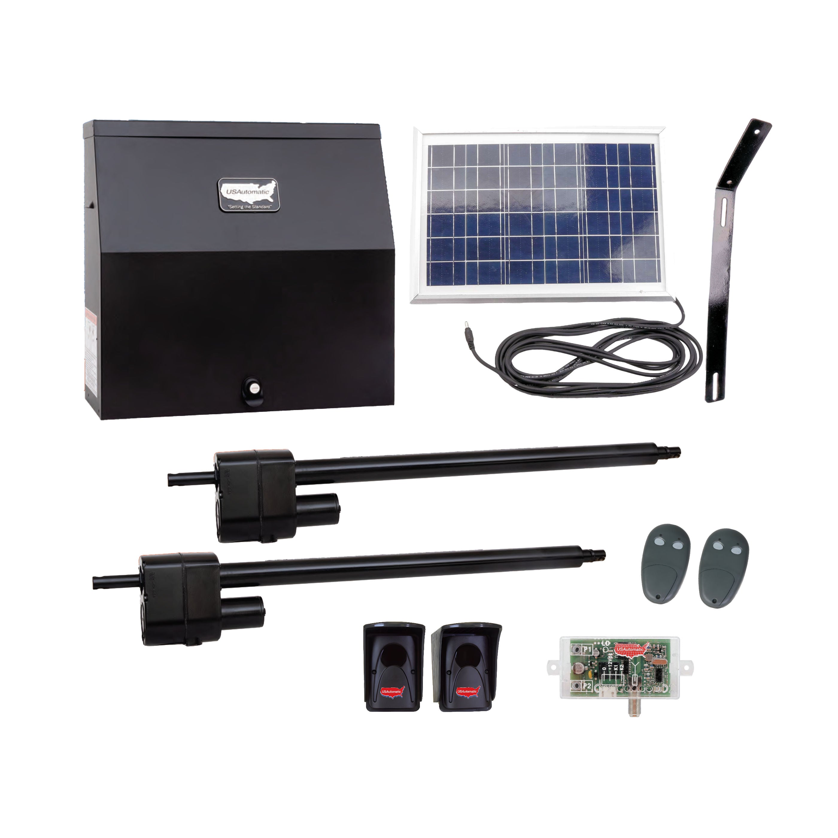 US Automatic Patriot 2 Dual Swing Gate Opener (Solar Package)