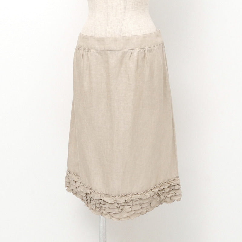 BURBERRY setup FEB66 473 40 FXB78 473 40 Hemp linen beige Women 44 Used Authentic
