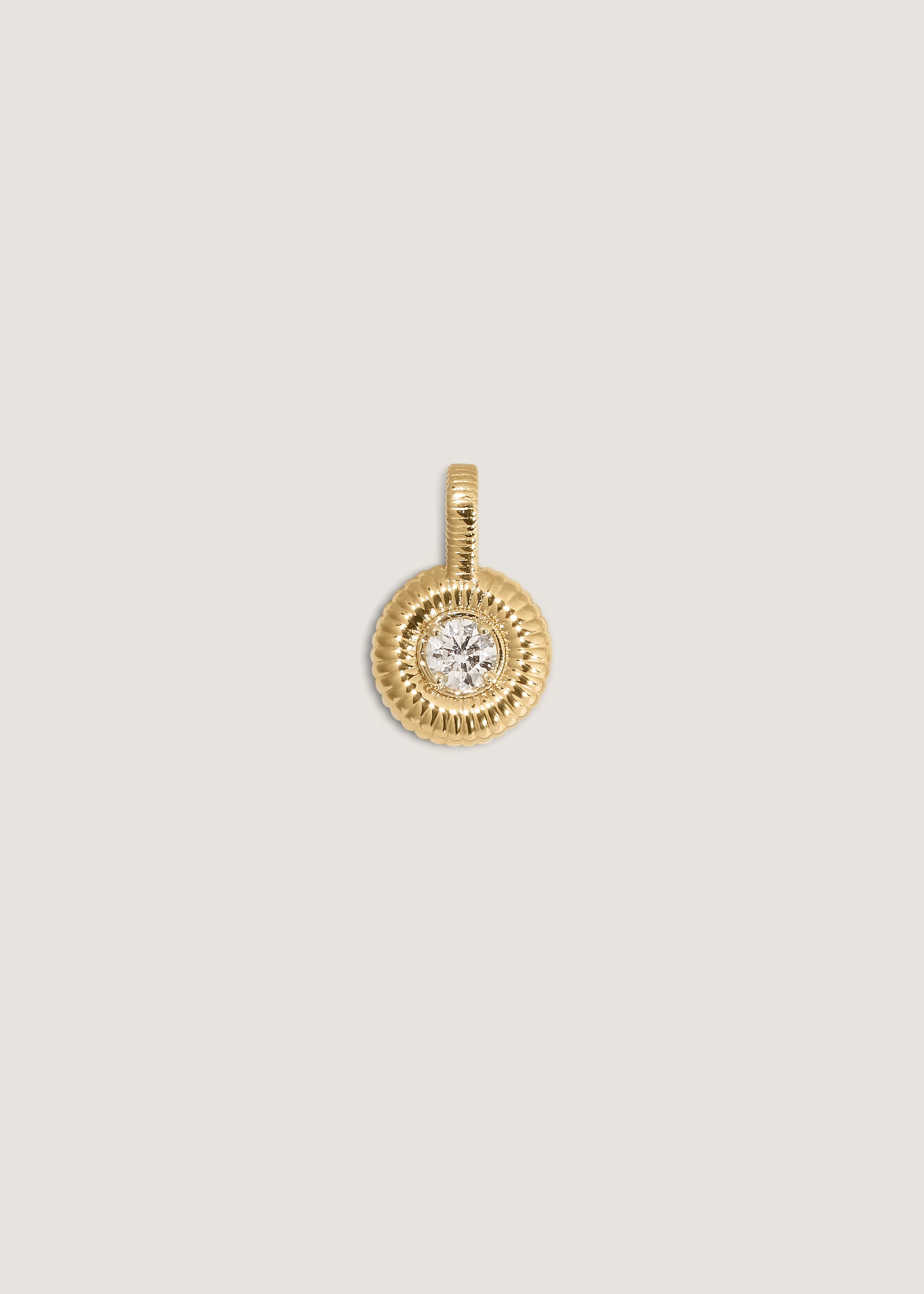 KINN STUDIO Delphine Ribbed Pendant Diamond