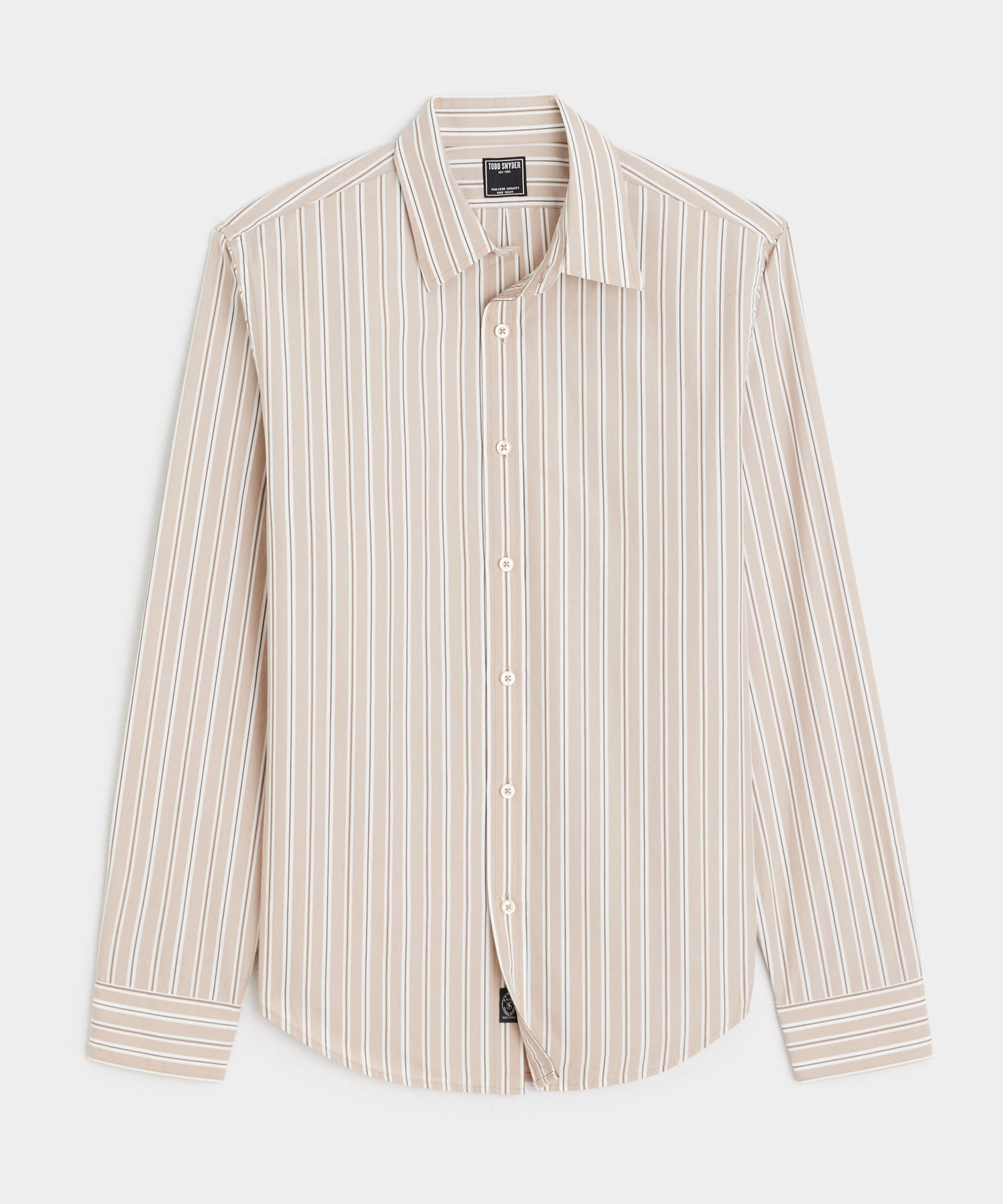 TODD SNYDER Slim Fit Cotton Poplin Point Collar Shirt
