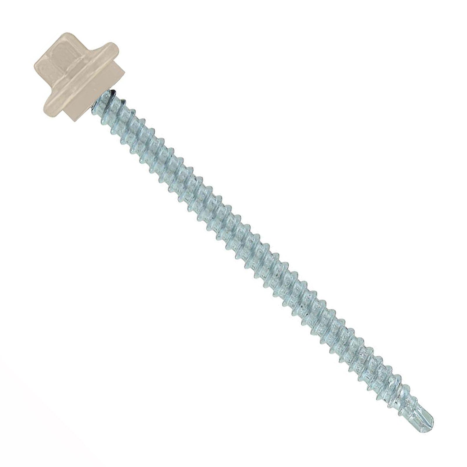 ST FASTENING #9 x 2 1/2" ST XL Woodbinder Metal Roofing Screw   Light Stone, Pkg 250
