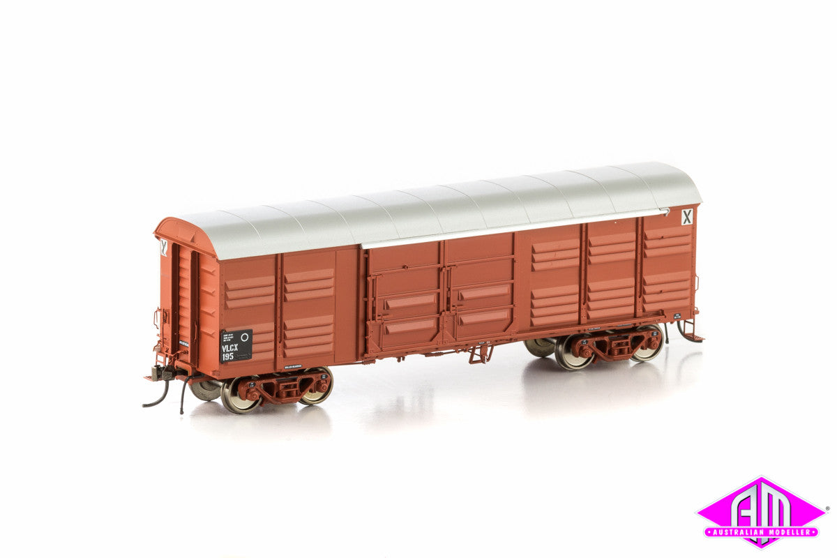 AUSCISION MODELS VLCX Louvered Van, VR Wagon Red with No Logo, 4 Car Pack VLV 21