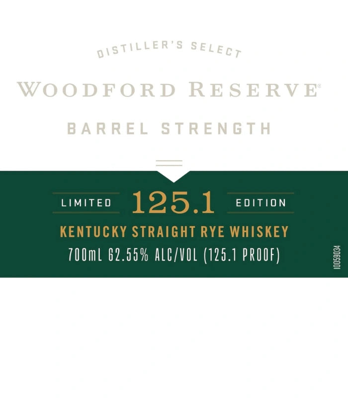 Woodford Reserve Barrel Strength Straight Rye Whiskey 700mL