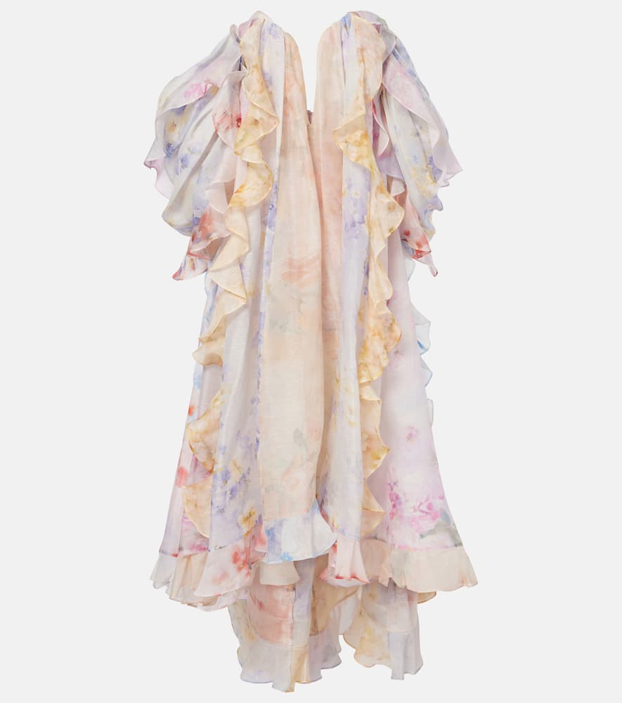 Zimmermann Crush linen and silk organza maxi dress