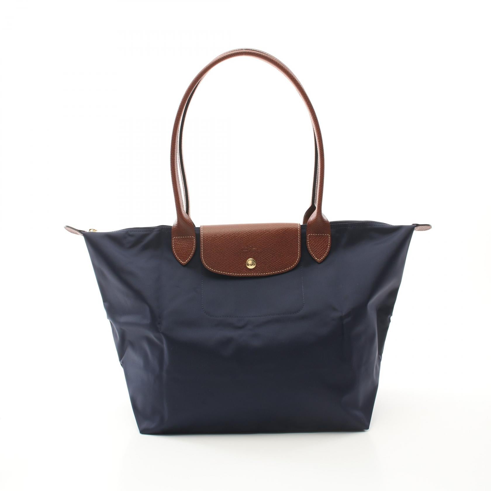2604 Longchamp Le Pliage Original L Tote Bag Canvas Leather
