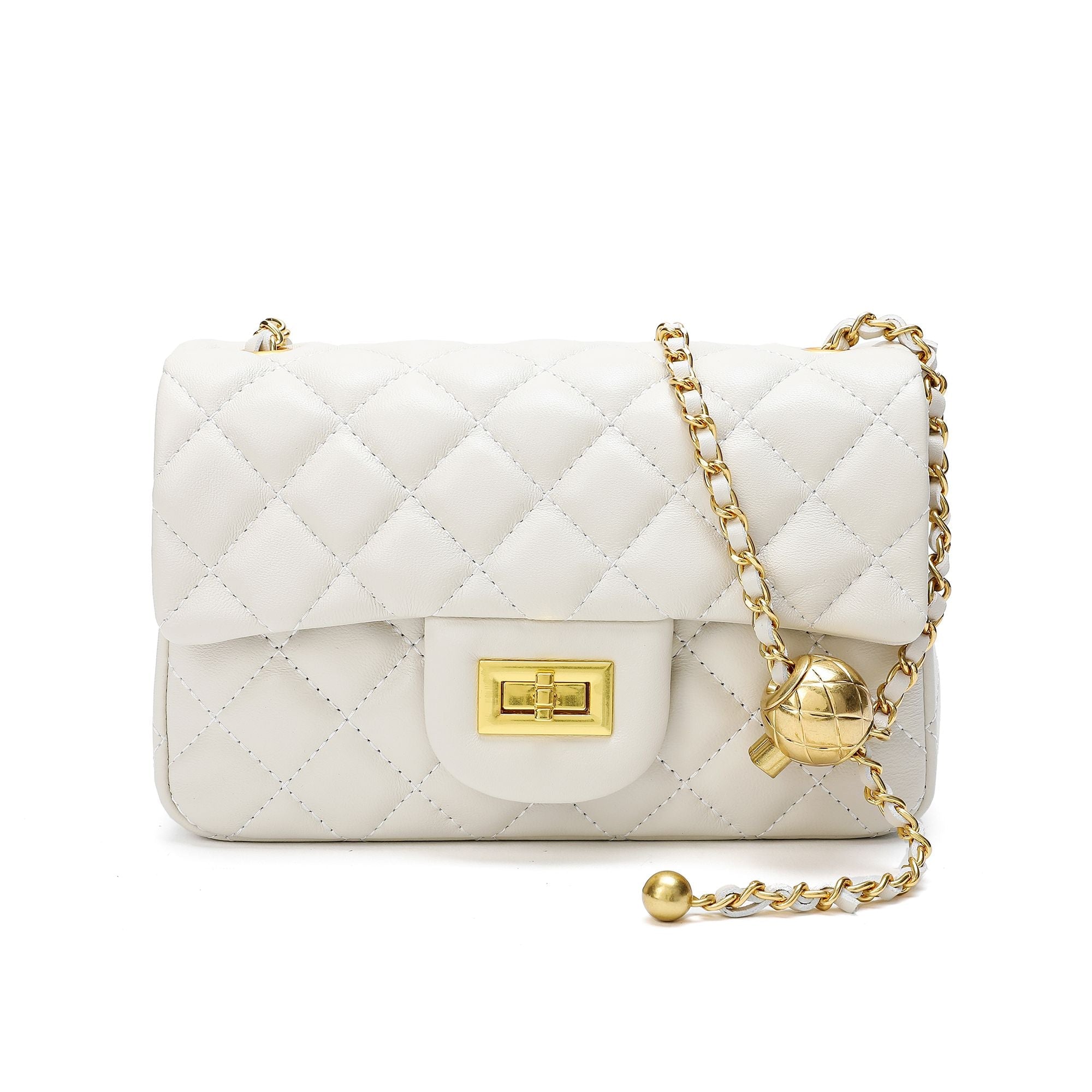 2495 Tiffany & Fred Quilted Sheepskin Leather Crossbody Bag