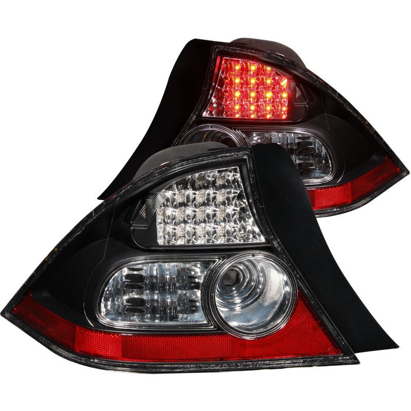 ANZO 2004 2005 Honda Civic LED Taillights Black