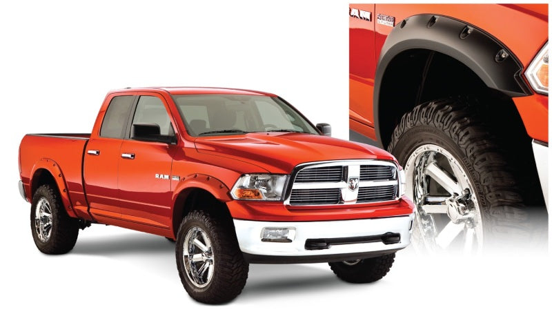 Bushwacker 09 18 Dodge Ram 1500 Fleetside Pocket Style Flares 4pc 67.4/76.3/96.3in Bed   Black