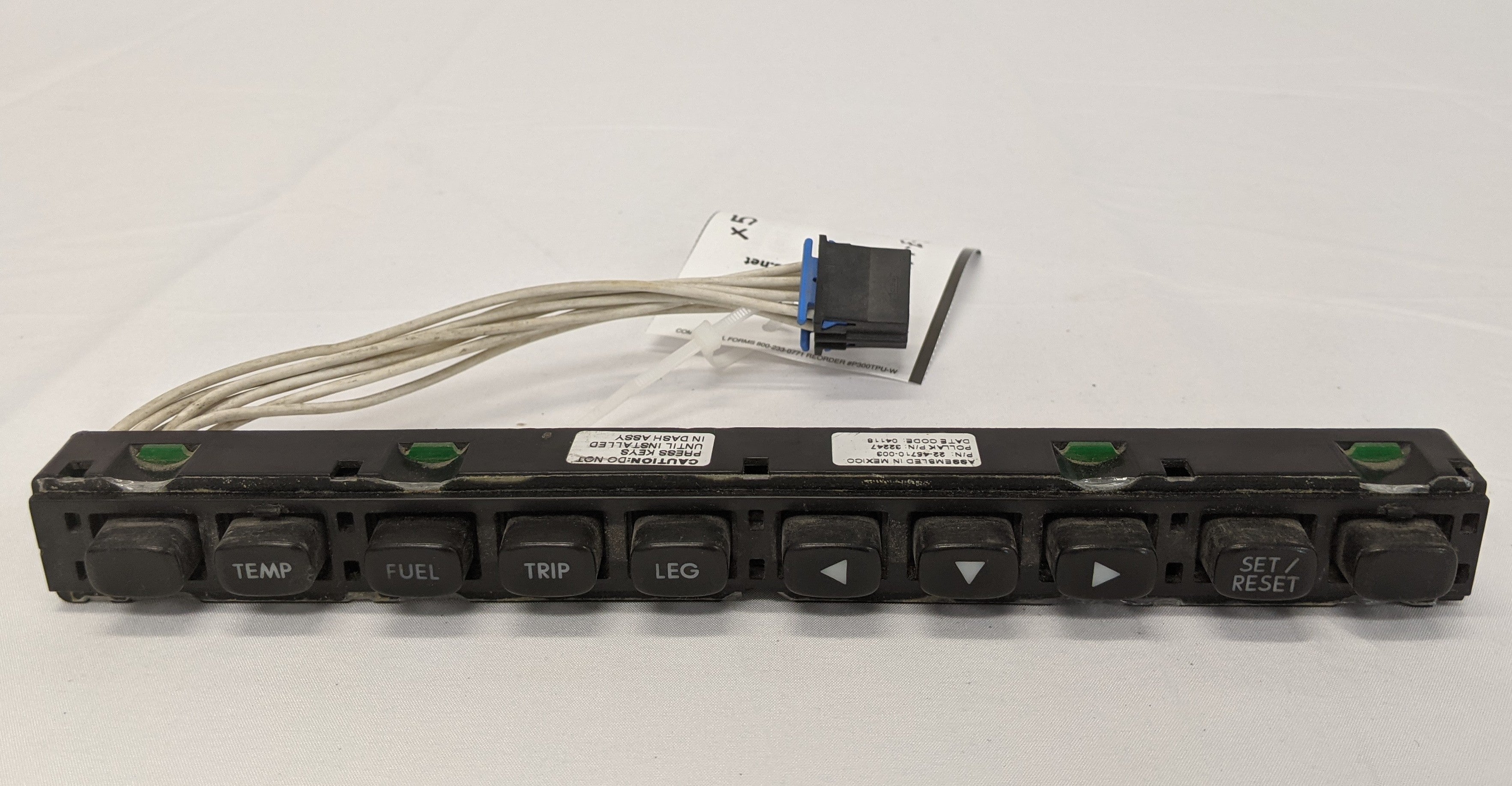 POLLAK Used Freightliner 8 Button Electronic Dash Keypad   P/N 22 45710 003