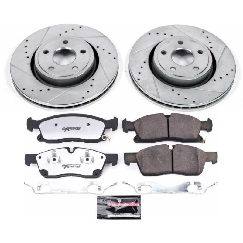 POWERSTOP Power Stop 16 19 Jeep Grand Cherokee Front Z36 Truck & Tow Brake Kit