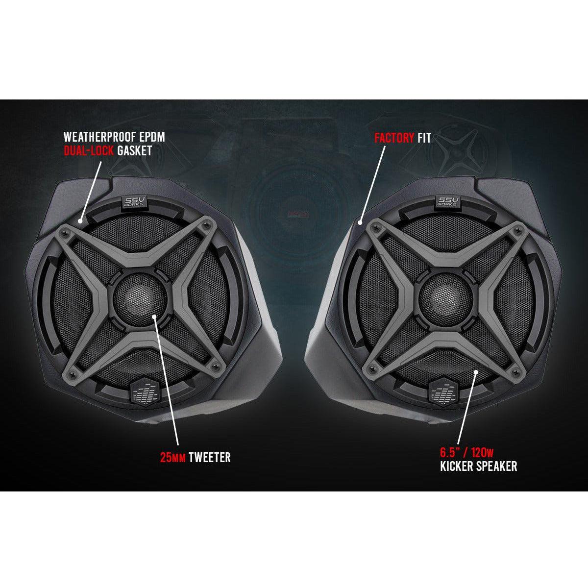 SSV WORKS 2017 2025 CanAm X3 6.5" Front Kick Speaker Pods