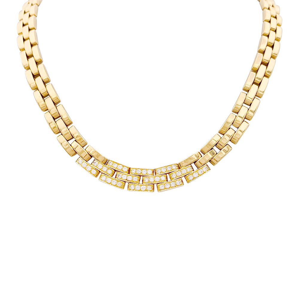 MILLER Necklace CARTIER "Tyrana" in yellow gold and diamonds