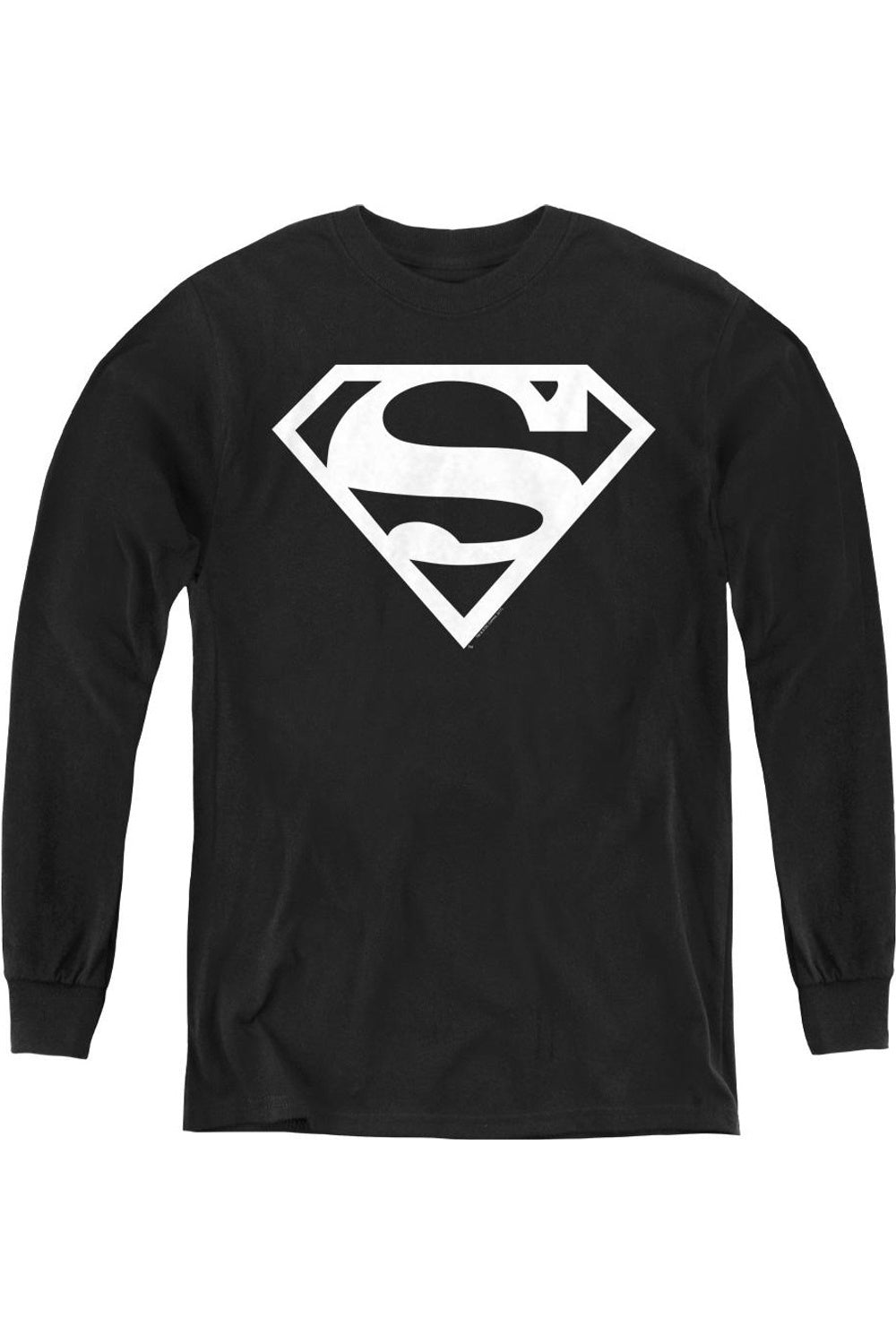2712 Superman Logo Youth Long Sleeve Tee   T Shirt
