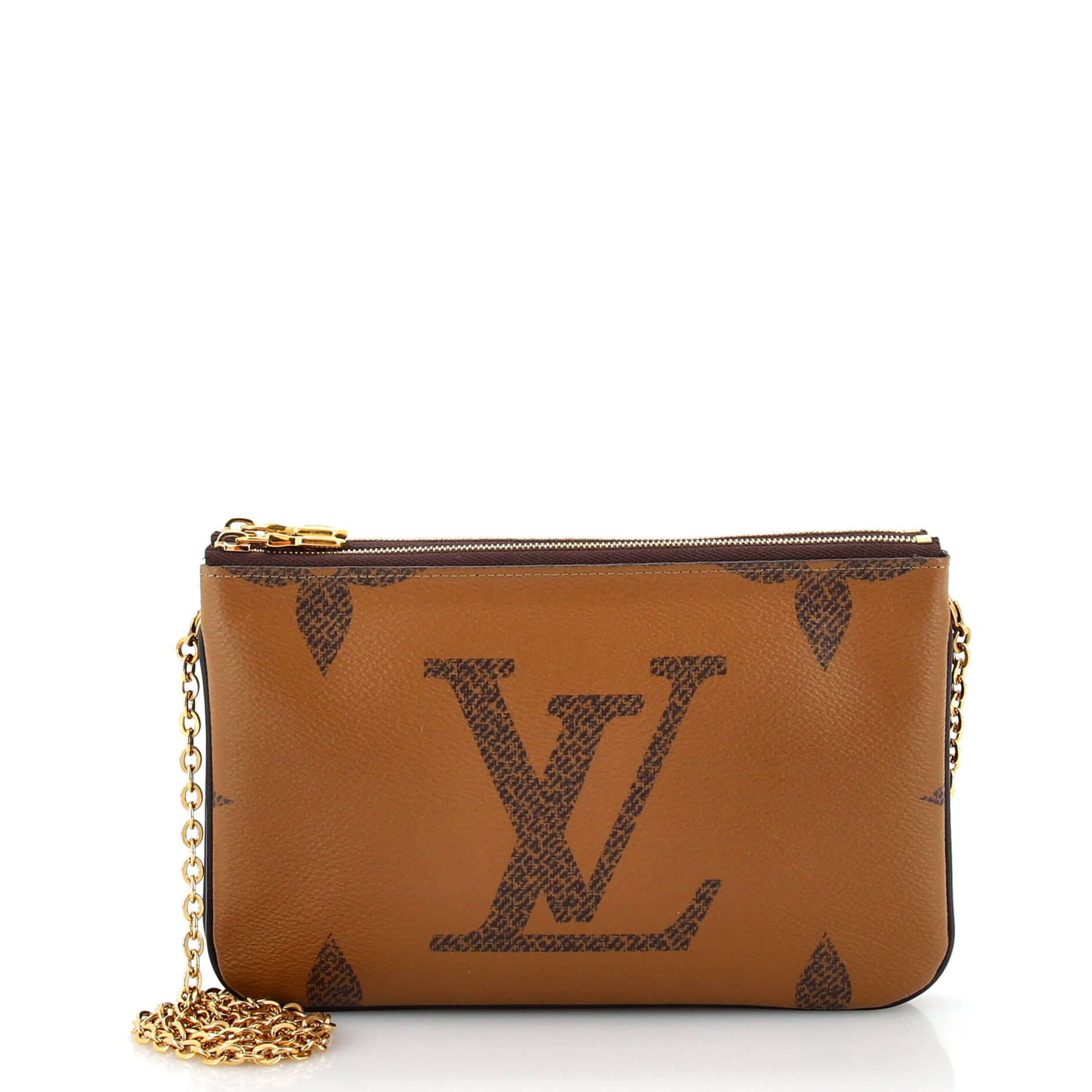 2860 Double Zip Pochette Reverse Monogram Giant