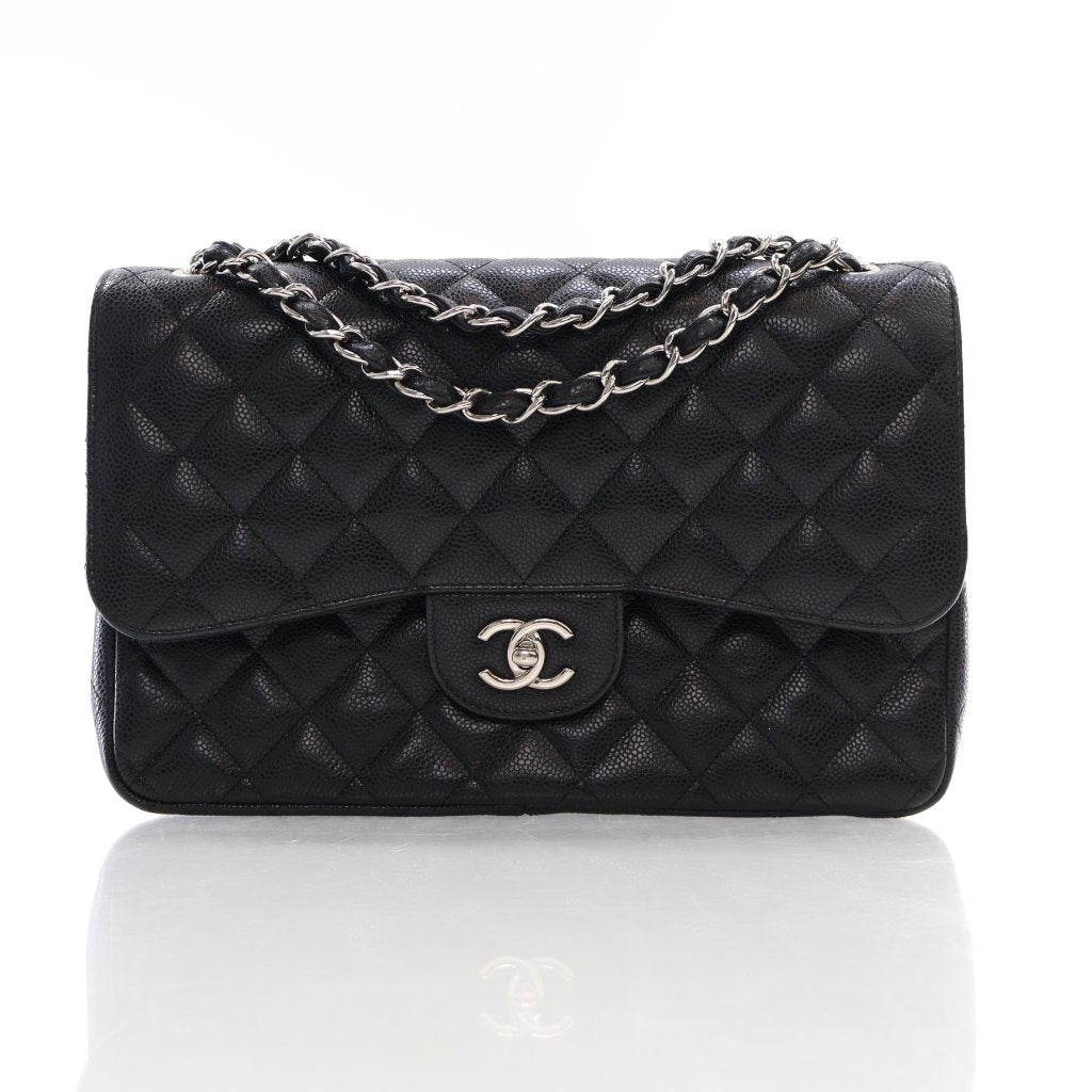 2821 Chanel Classic Flap Jumbo Black Caviar
