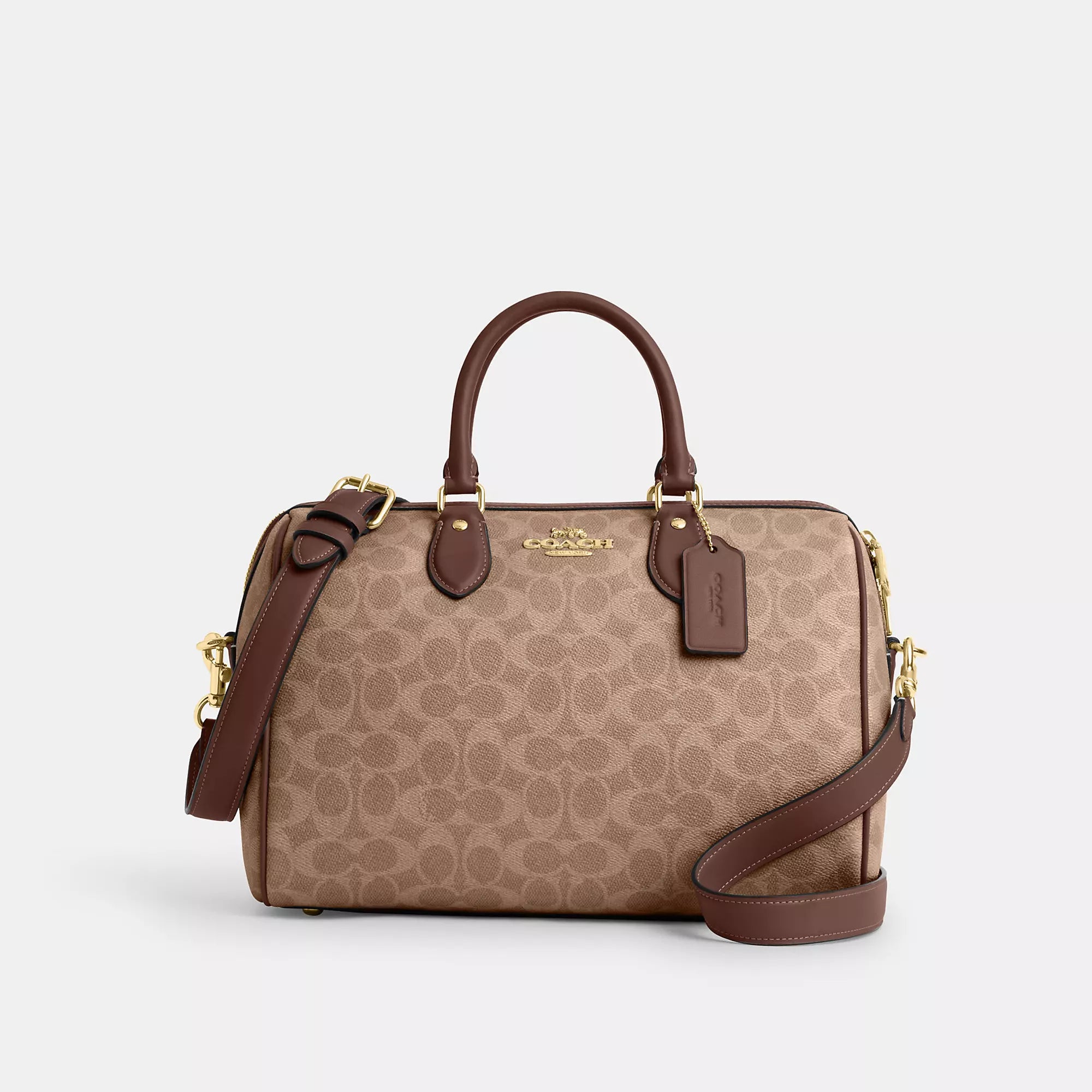 2037 Coach Outlet Rowan Large Satchel Bag In Signature Canvas