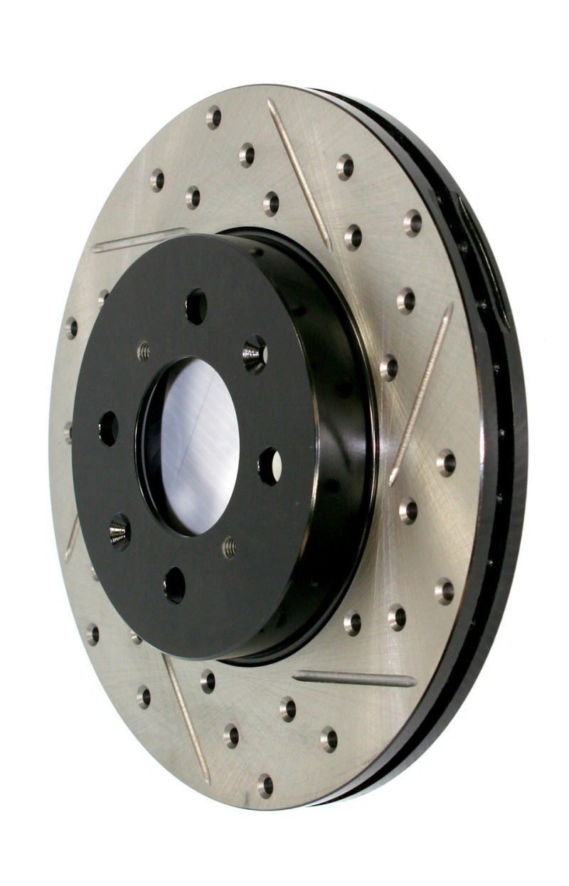 StopTech 15 19 Subaru WRX (Excl. Eyesight Technology) Rear Right Sport Drilled & Slotted Rotor