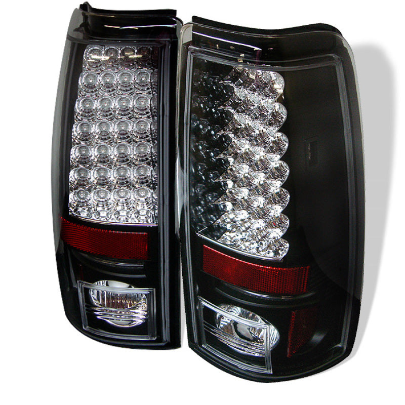 Spyder Chevy Silverado 1500 99 02 (Not Fit Stepside) LED Tail Lights Blk ALT YD CS99 LED BK