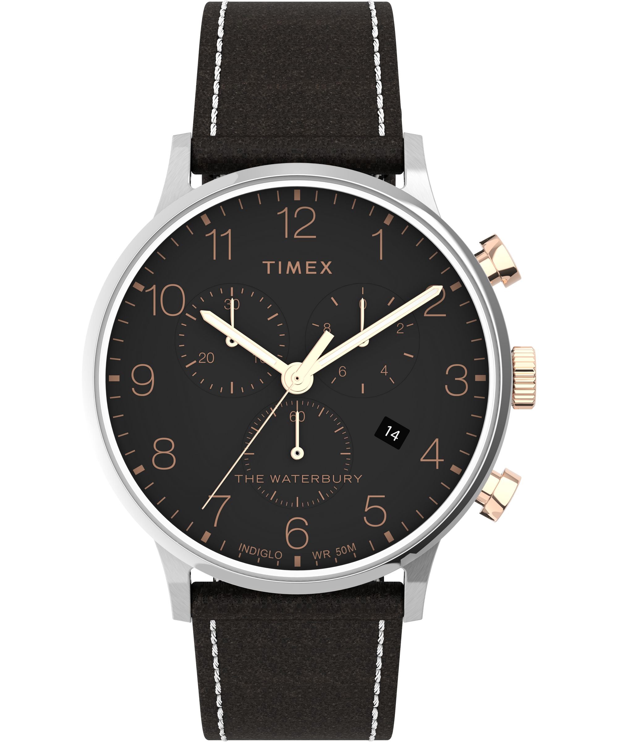 2401 Timex Men's 40mm Leather Watch TW2T71500VQ