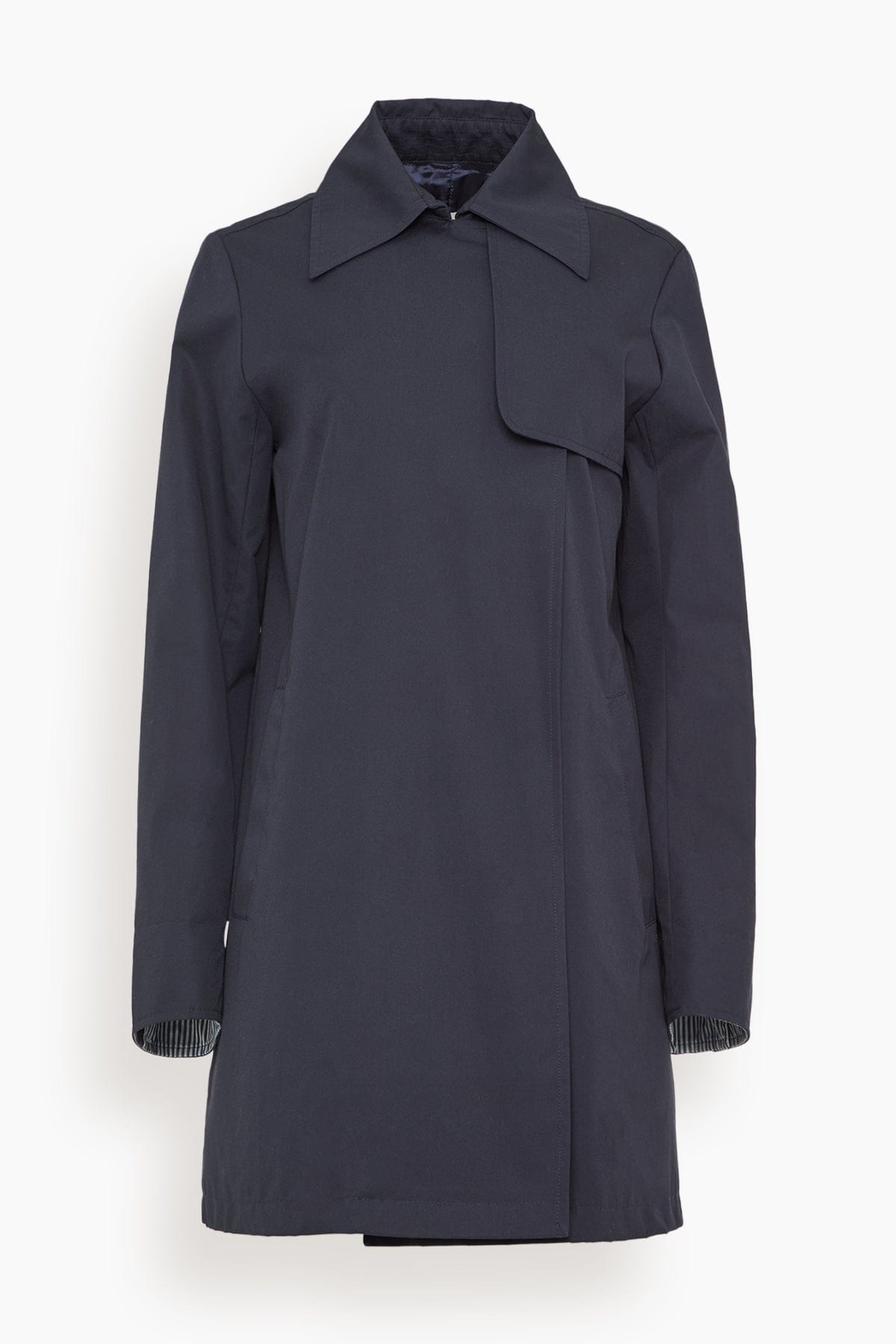 WE AR4 Shift Raincoat in Navy
