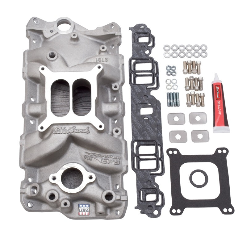Edelbrock Manifold Installation Kit Performer Eps SBC 1957 1986 Natural Finish