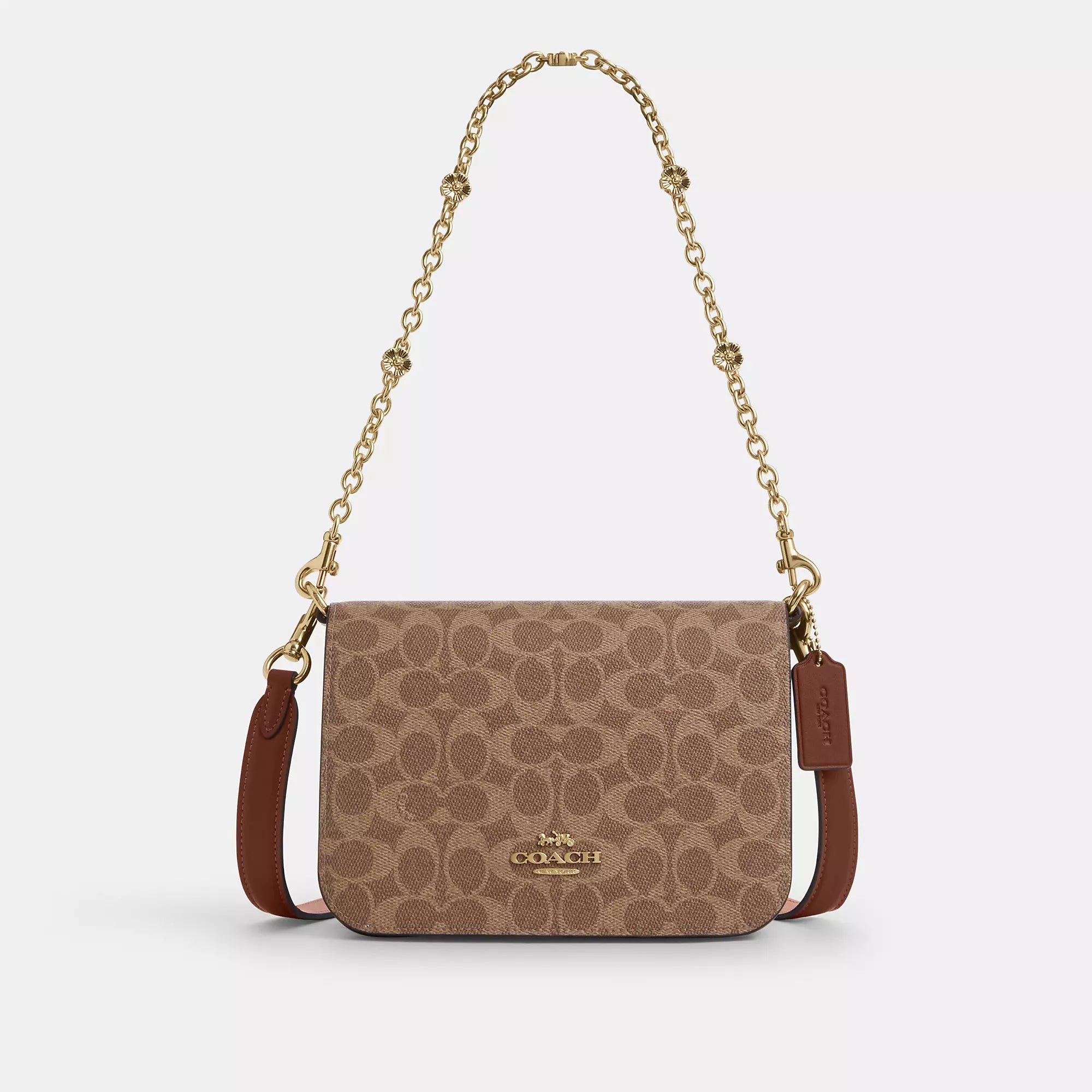 2037 Coach Outlet Quinn Bag In Signature Canvas With Floral Chain