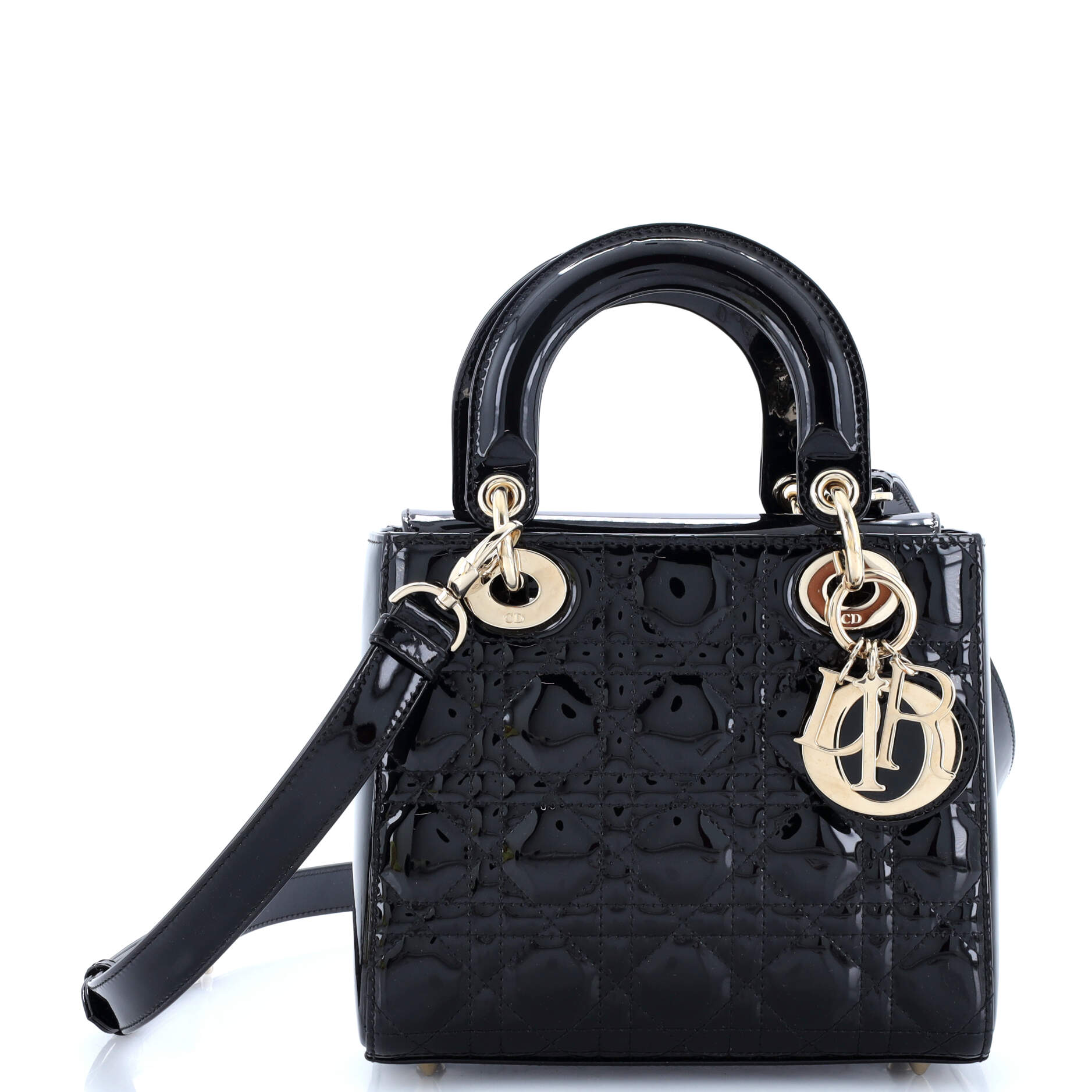 2860 Lady Dior Bag Cannage Quilt Patent Small