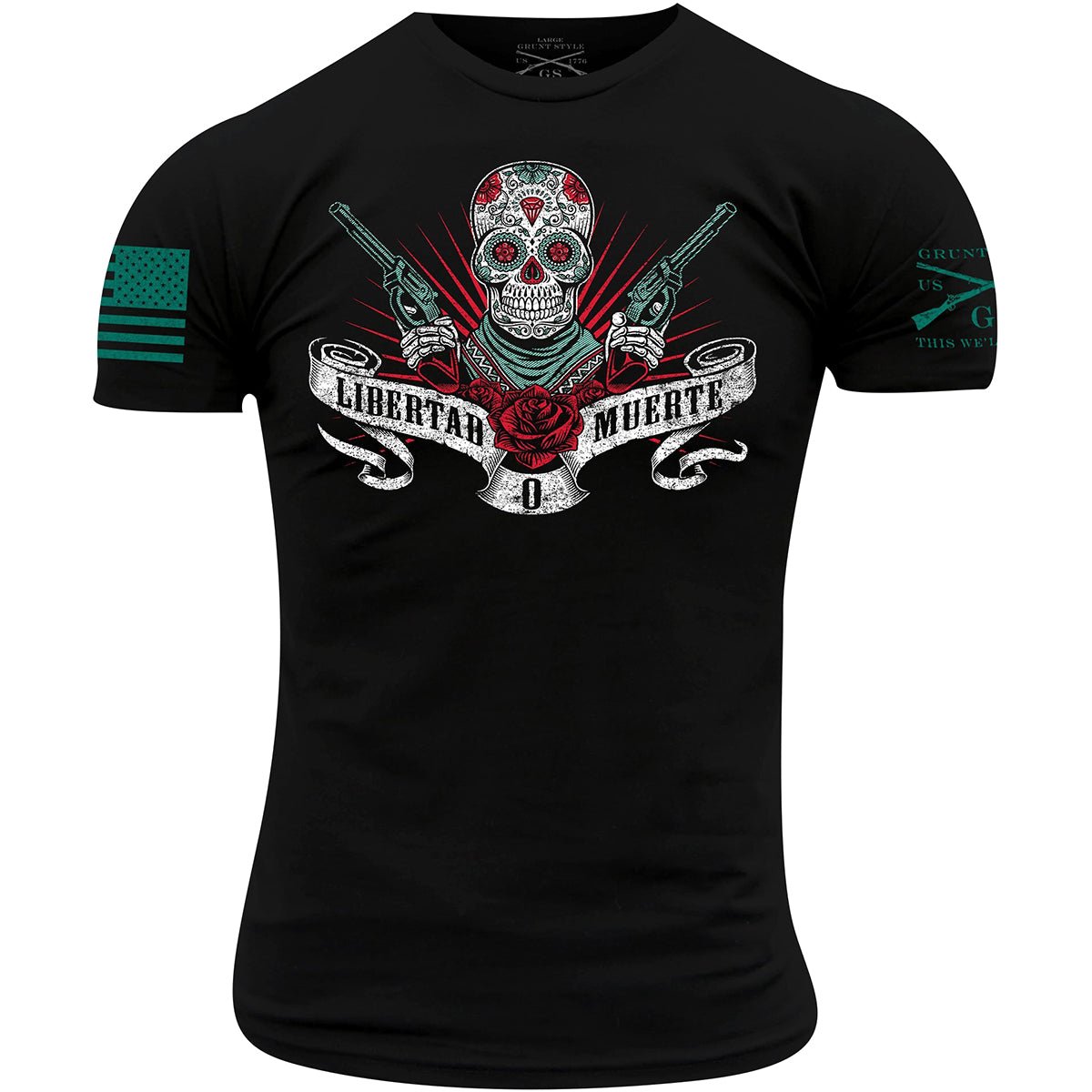 Grunt Style Libertad O Muerte T Shirt   Black