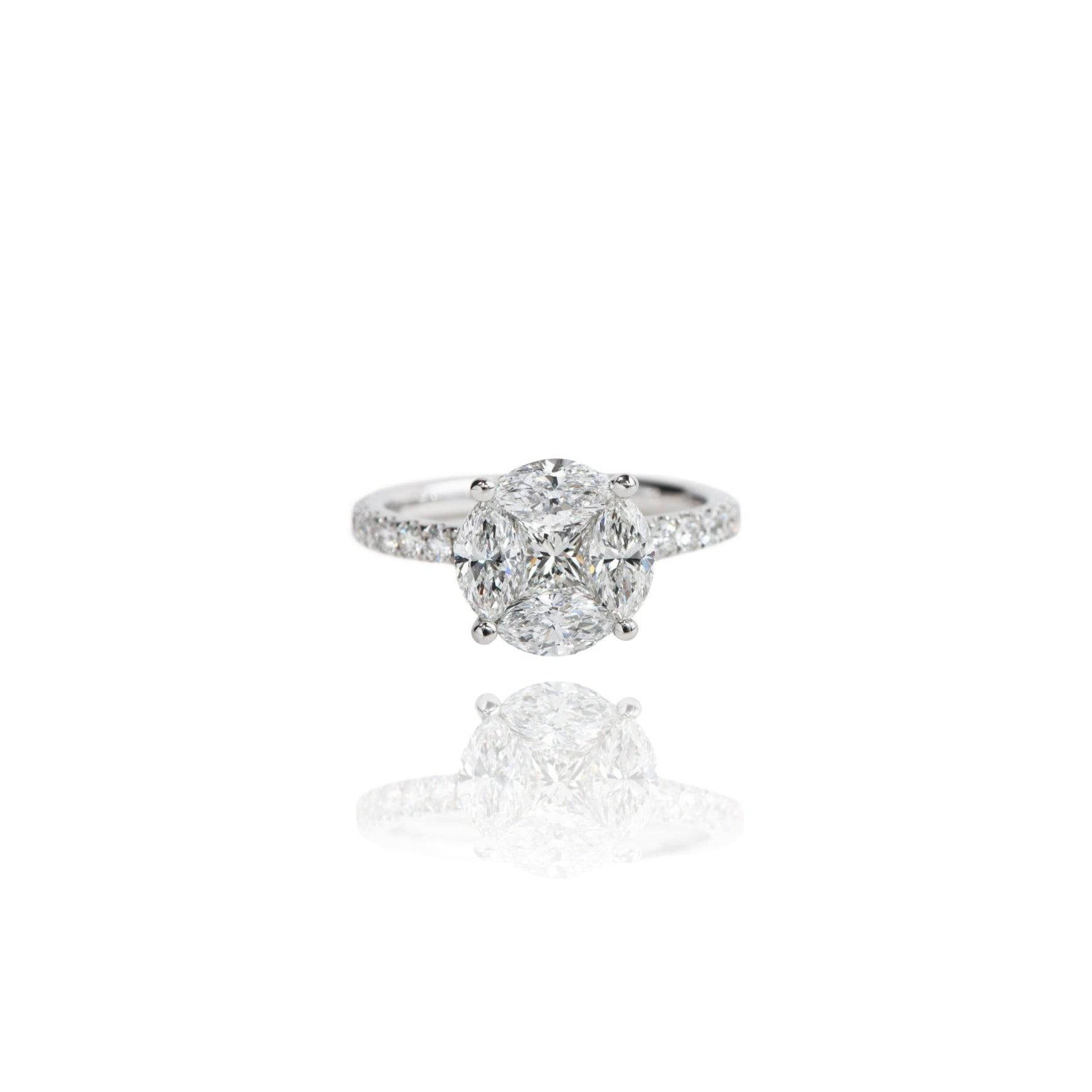 K.S. SZE & SONS Illusion Aura Ring (GIA Certificate)