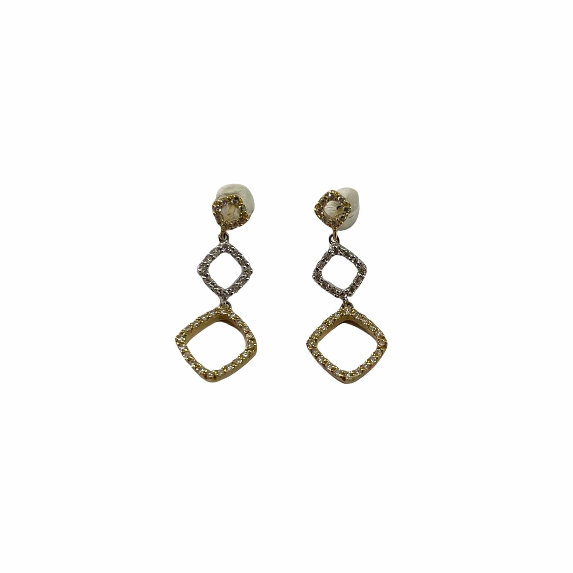 JOIERIA VICTORINE Long yellow gold diamond earrings
