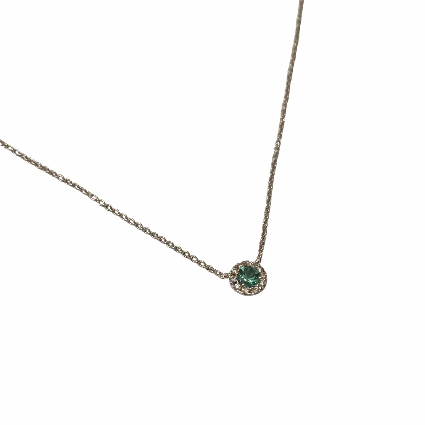 JOIERIA VICTORINE White gold  tourmaline and diamond necklace