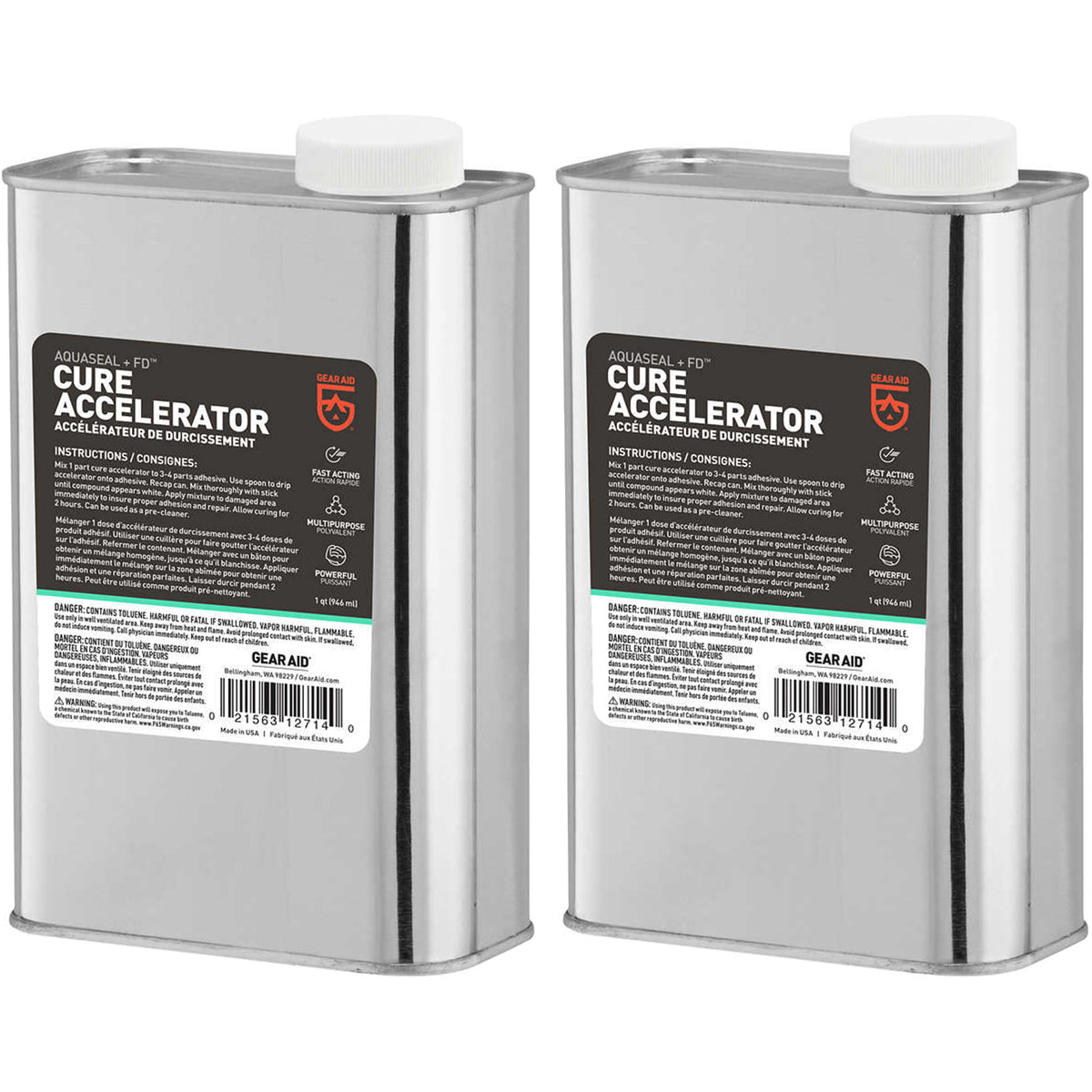 Gear Aid Aquaseal FD Cure Accelerator and Cleaner   2 Pack