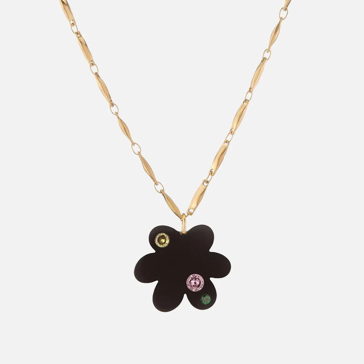 NOTTE Super Bloom Necklace  Black Agate