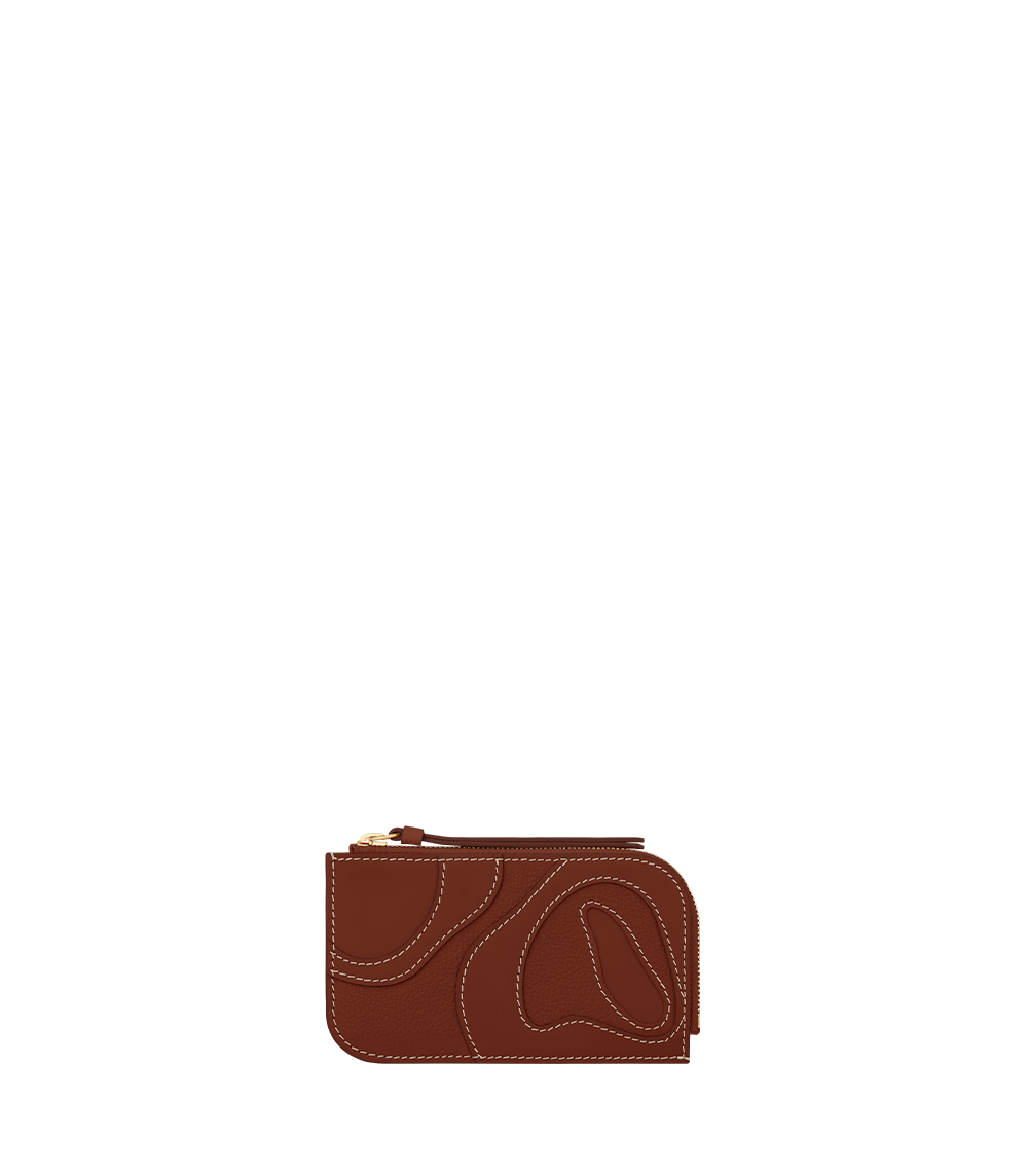 POLÈNE Atla Card Holder   Duo Cognac