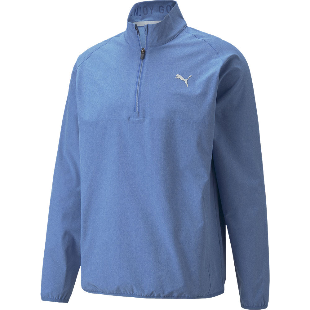 Puma Marin Woven 1 4 Zip Pullover   Bright Cobalt Heather