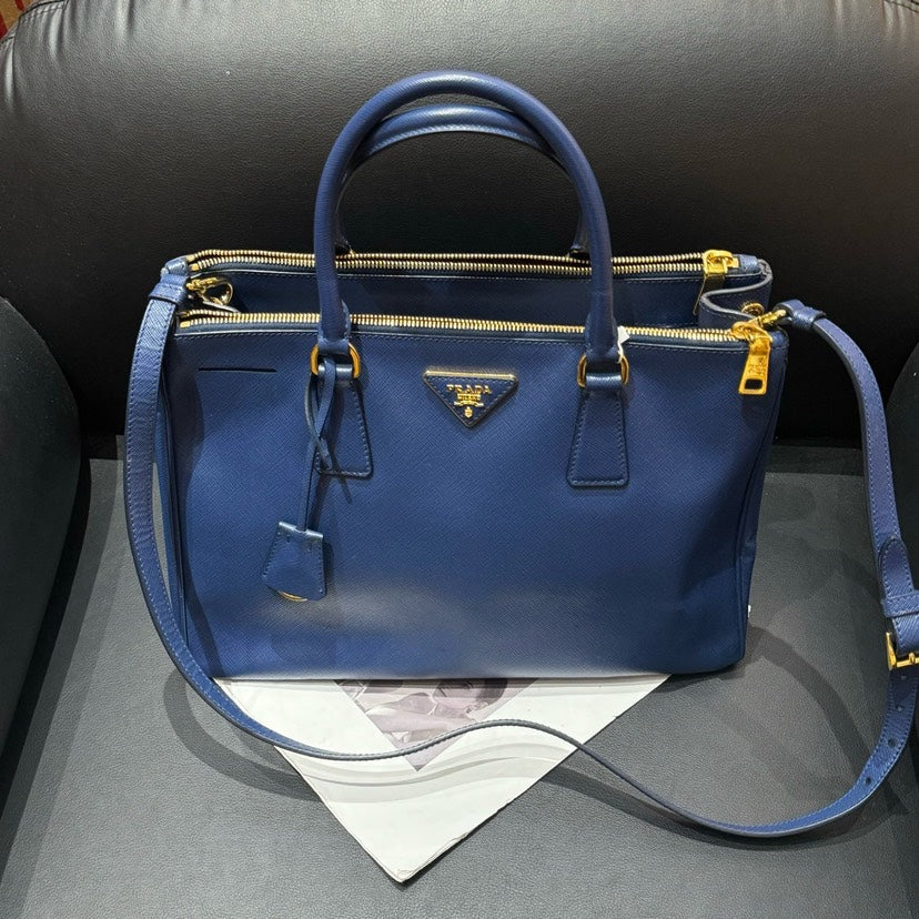 Prada Galleria Blue Tote Bag