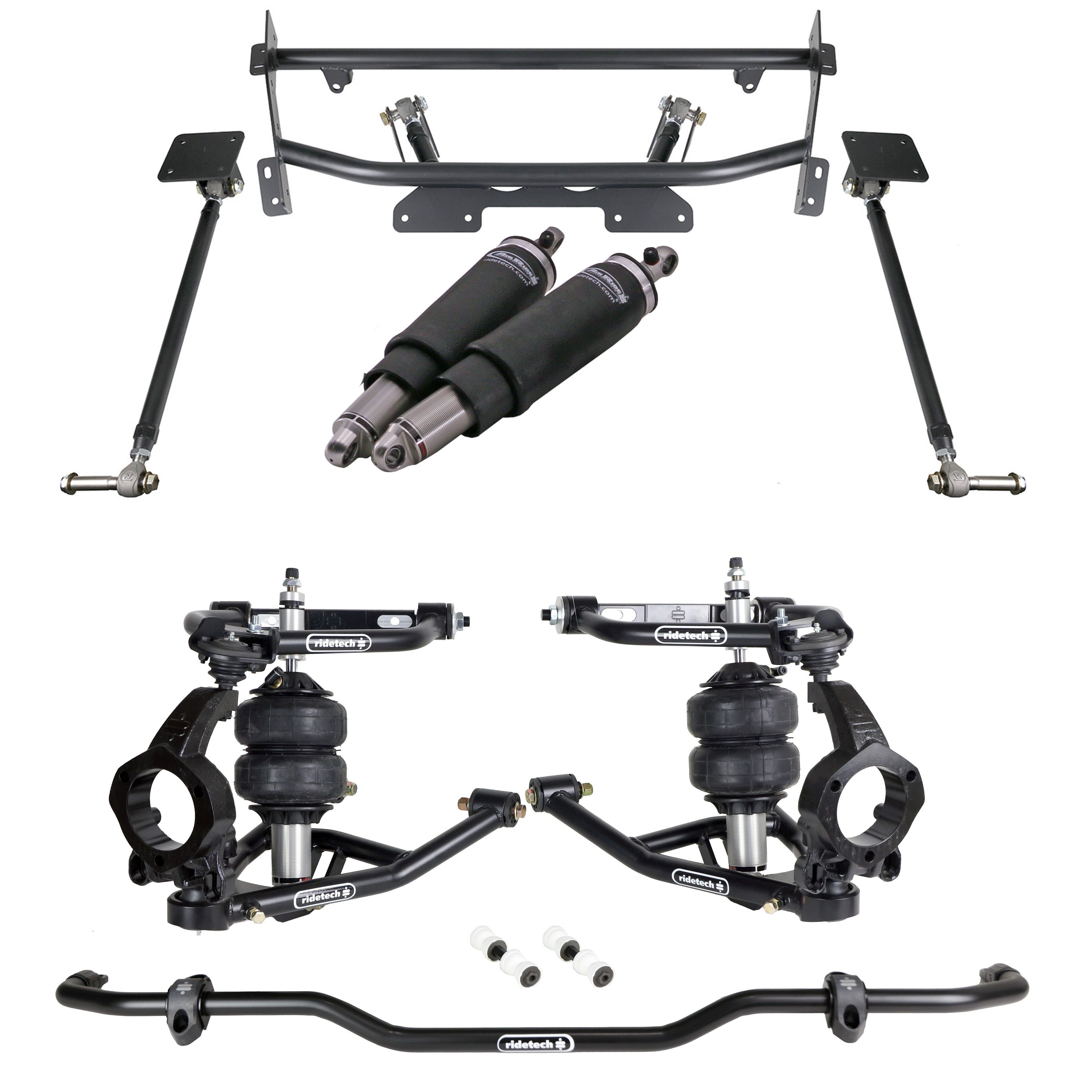 Ridetech 11260296 HQ Air Suspension System with hub spindles for 1968 1974 Nova.