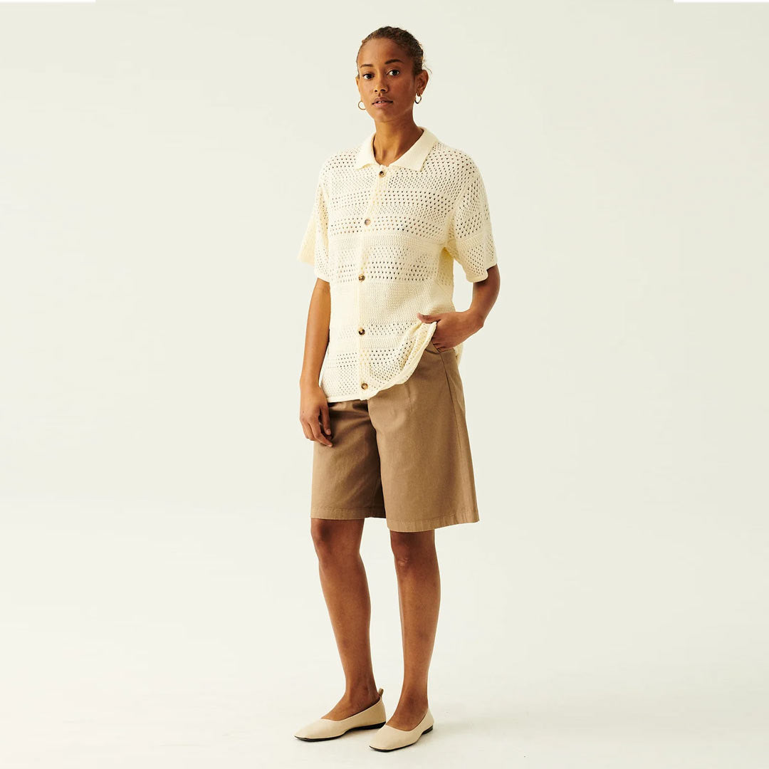 RUE DE TOKYO Prema twill shorts   light brown